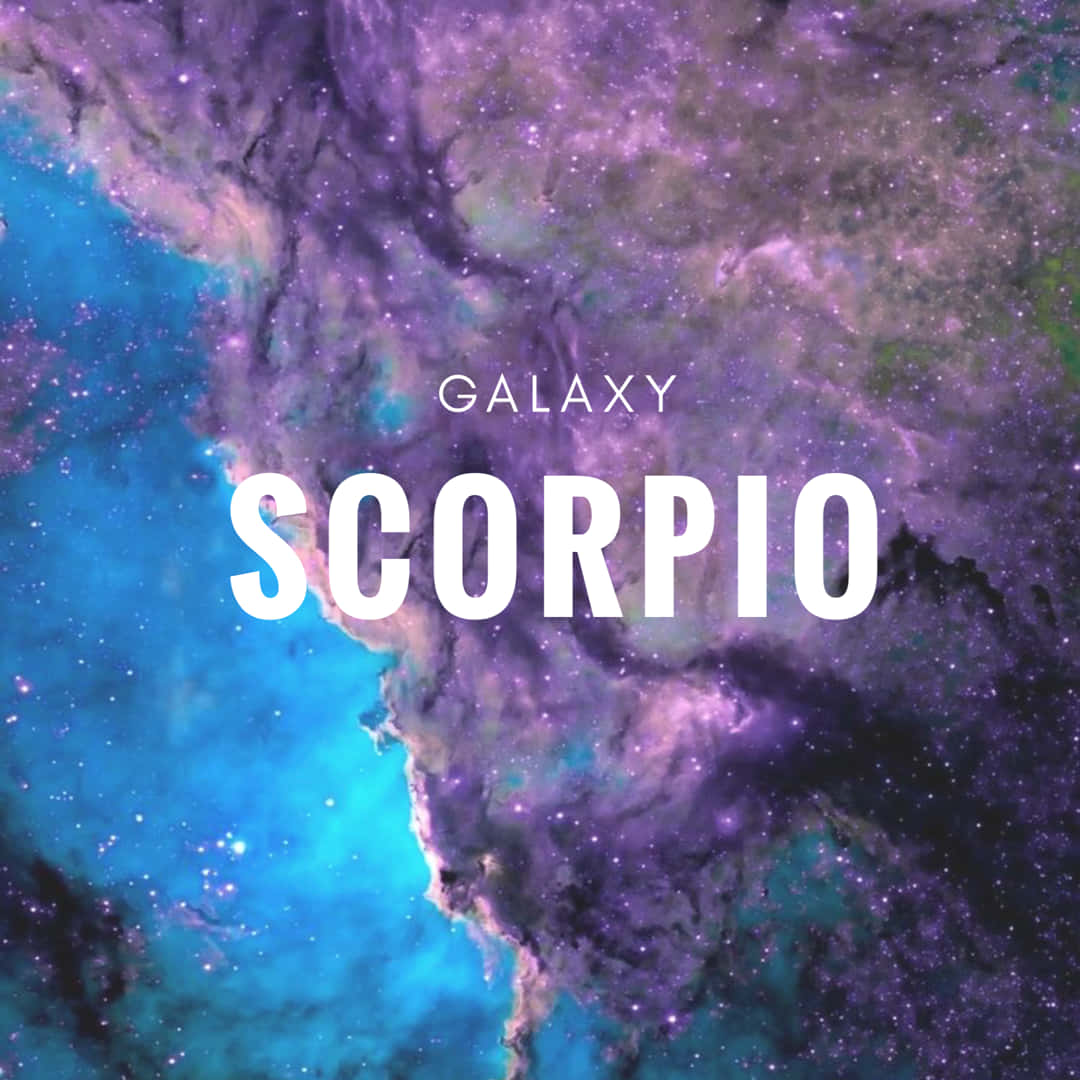 Scorpio Zodiac, Galaxy Scorpio, purple and teal cosmic nebula, SD Desktop Wallpaper