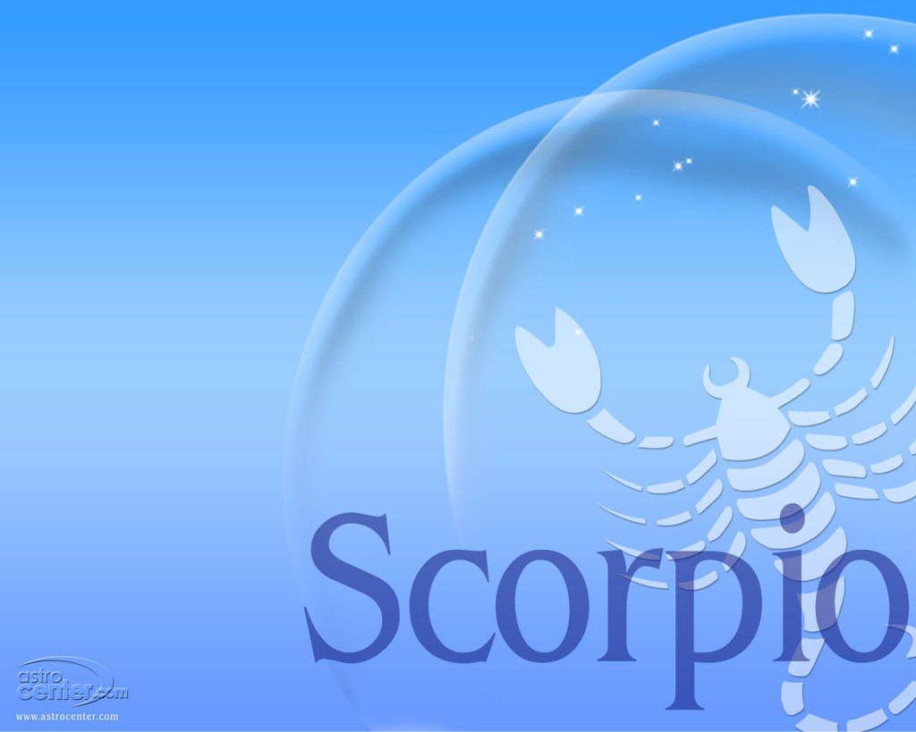 Scorpio, white scorpion silhouette, translucent bubble, SD Desktop Wallpaper