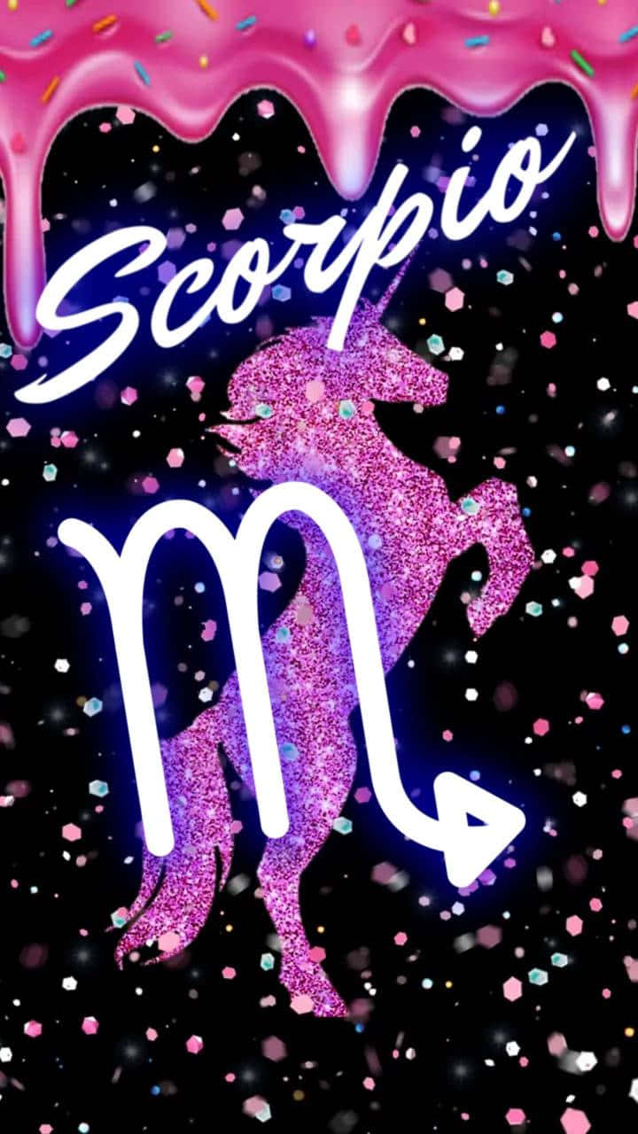 Scorpio, pink scorpion zodiac symbol, frosting, HD Phone Wallpaper