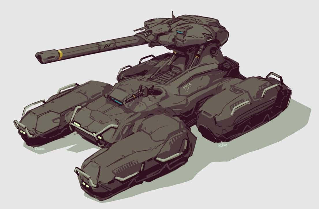 Scorpion Halo, 1105 x 723, futuristic tank, SD Desktop Wallpaper