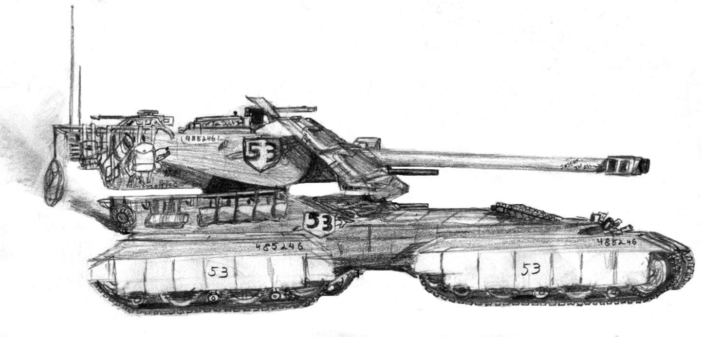 Scorpion Halo, futuristic tank, number 53, HD Desktop Wallpaper