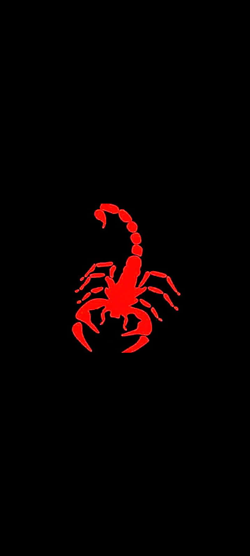 Red Scorpion, black background, silhouette, HD Phone Wallpaper