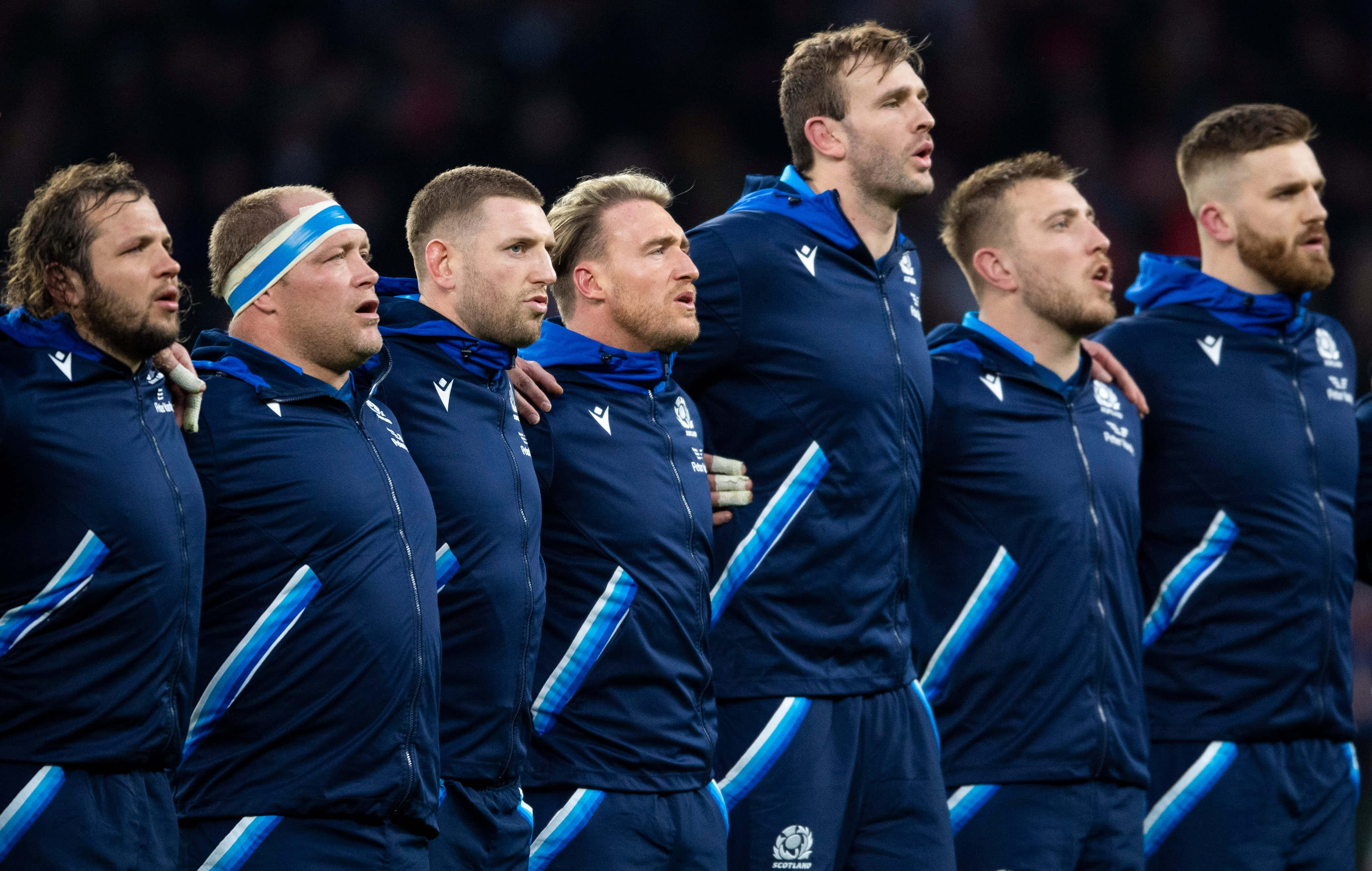 Scotland Rugby, blue tracksuits, national anthem, 4K Desktop Wallpaper