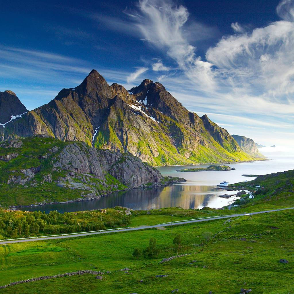 Scotland, mountain range, snow-capped peaks, SD Desktop Wallpaper