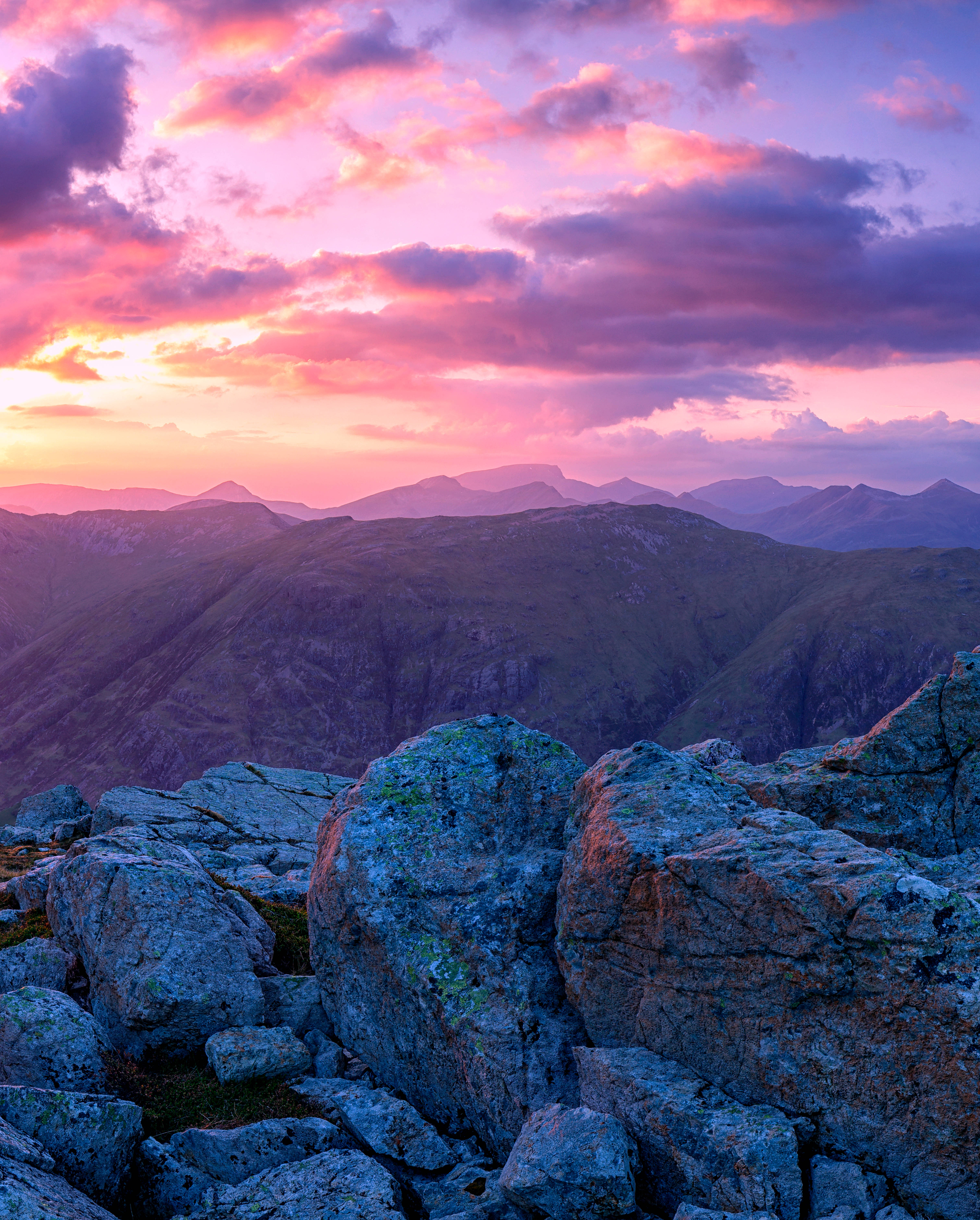 Pink, Violet, Scotland, 5K Phone Wallpaper