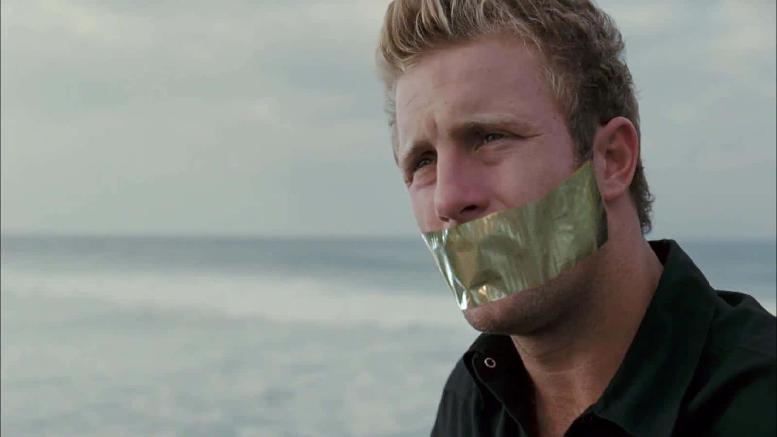 Scott Caan, duct tape, ocean, HD Desktop Wallpaper