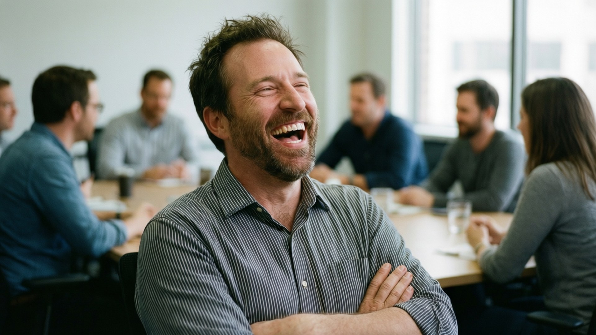 Scott Forstall, colleagues, room, Full HD Desktop Wallpaper
