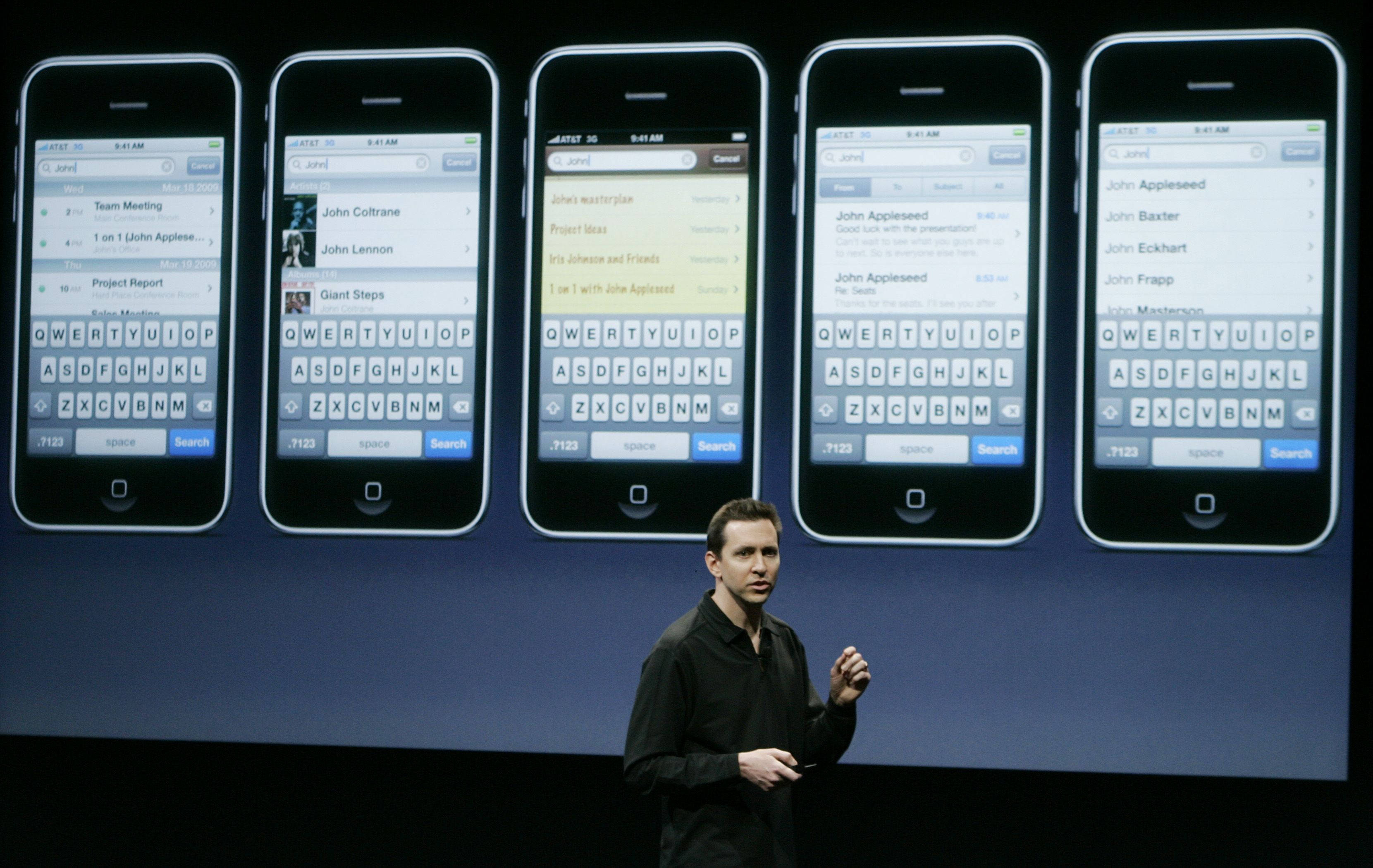 Scott Forstall, iPhone, long sleeve shirt, 2K Desktop Wallpaper