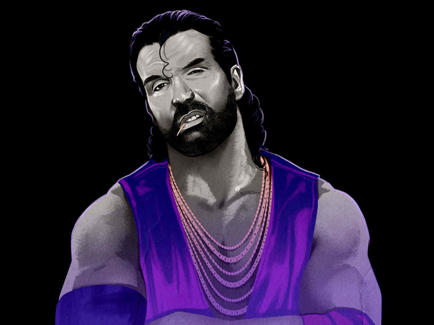 Scott Hall, bearded man, long hair, HD Desktop Wallpaper