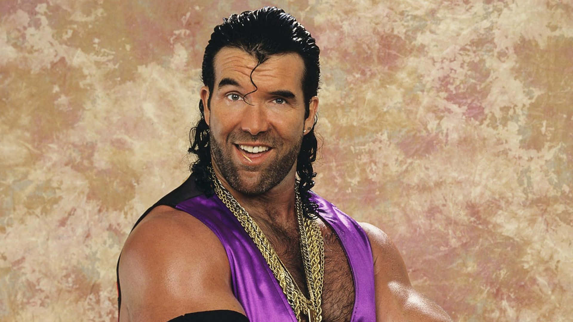 Scott Hall, purple vest, textured beige and pink backdrop, Full HD Desktop Wallpaper