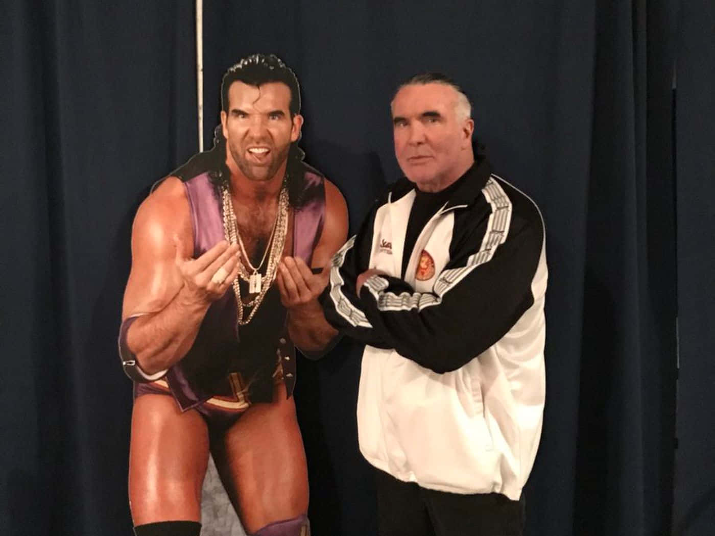 Scott Hall, human size standee, white jacket, HD Desktop Wallpaper