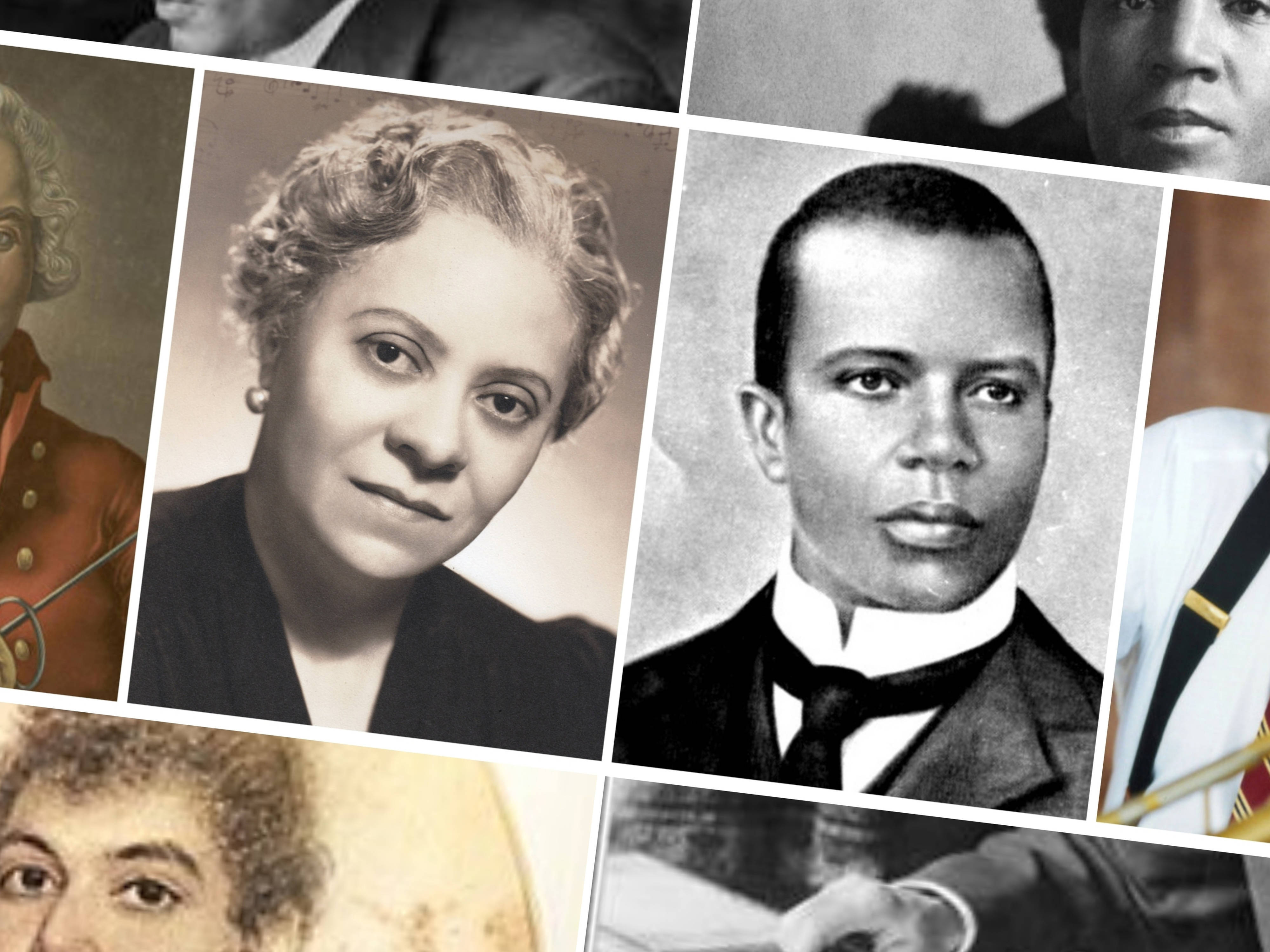 Scott Joplin, collage, historical portraits, 4K Desktop Wallpaper