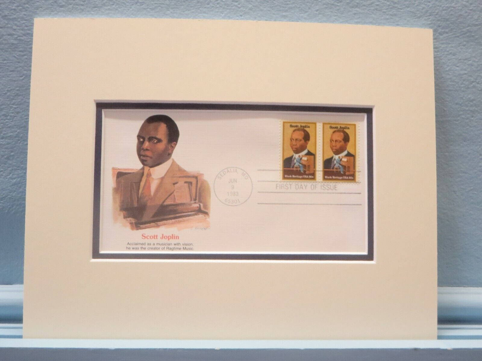 Scott Joplin, commemorative first day cover, two matching stamps, HD Desktop Wallpaper
