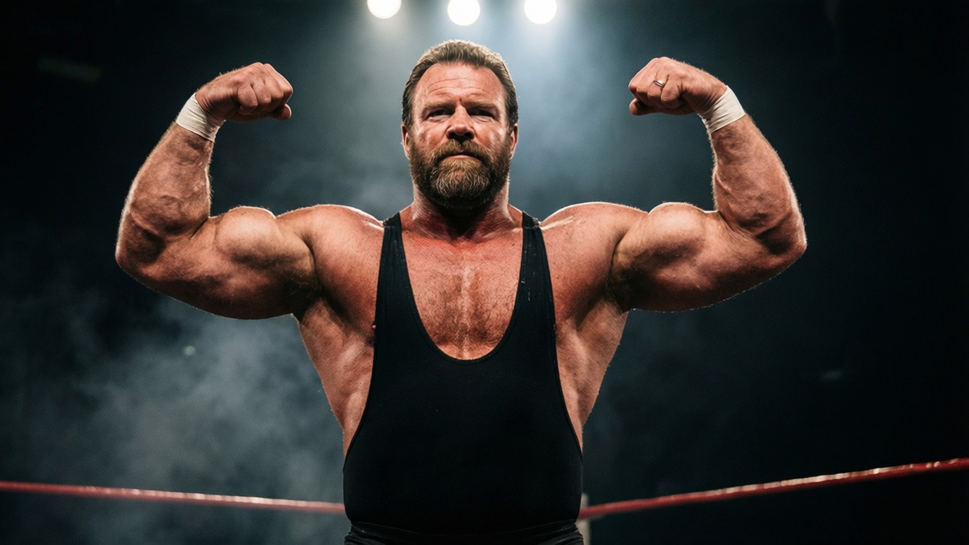 Scott Norton, flexing his muscles, the ring, Full HD Desktop Wallpaper