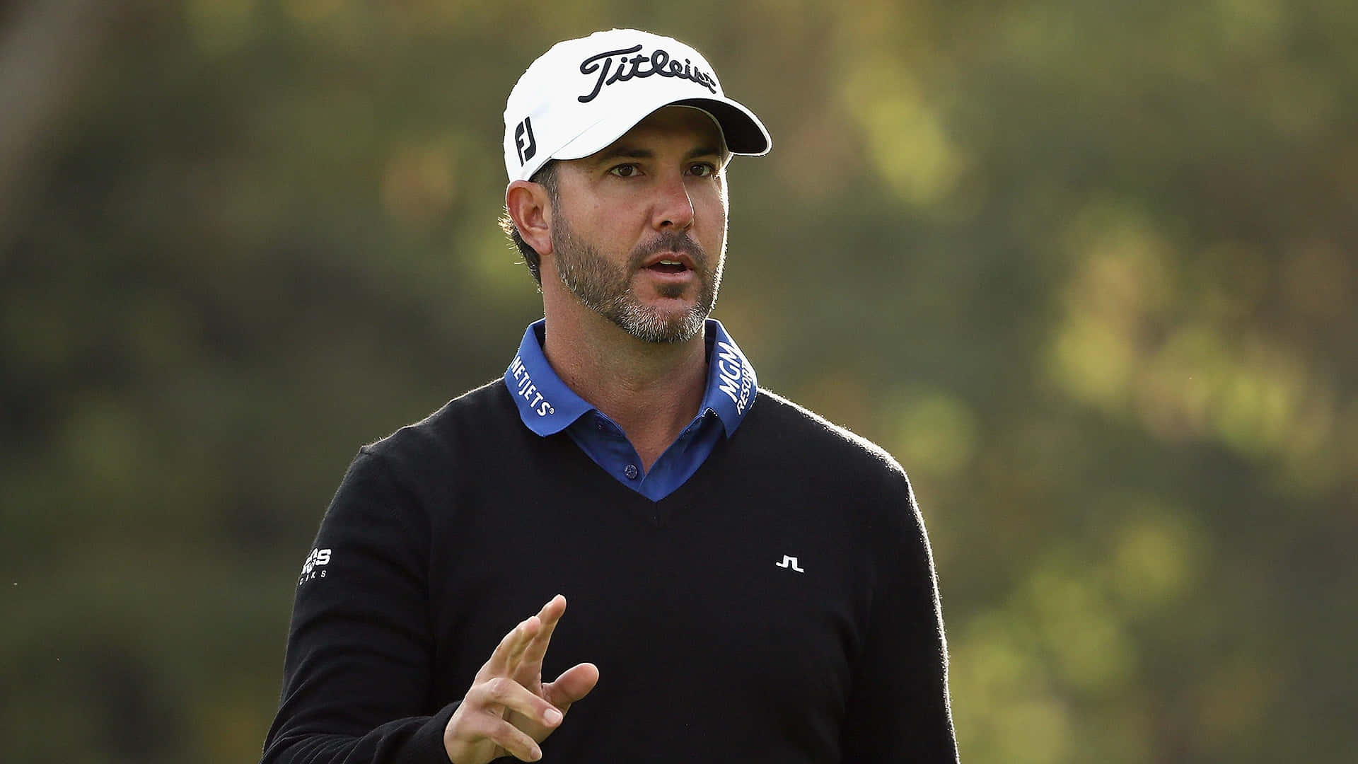 Scott Piercy, white cap, black sweater, Full HD Desktop Wallpaper