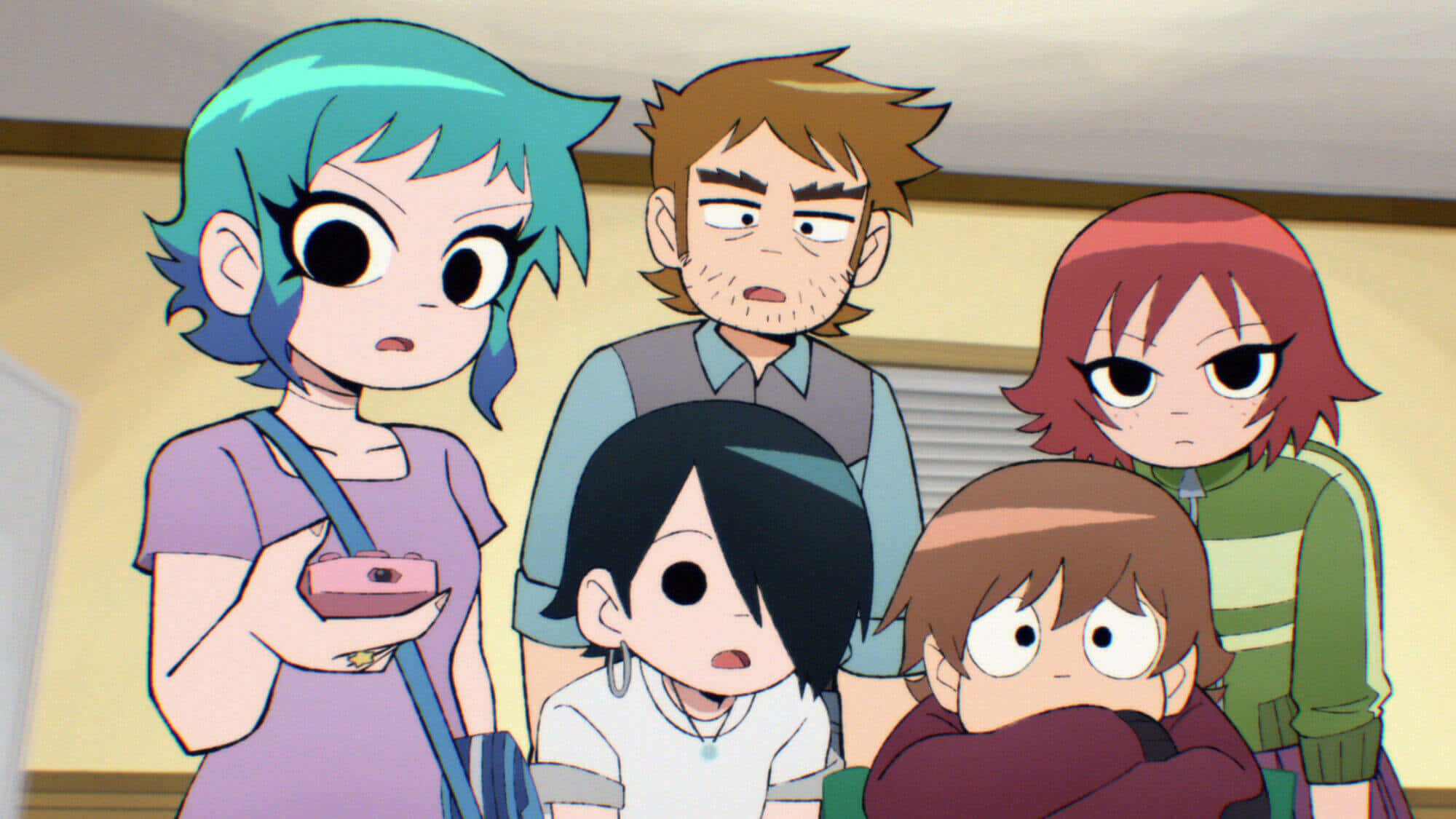 Scott Pilgrim, animated group, anime characters, Full HD Desktop Wallpaper