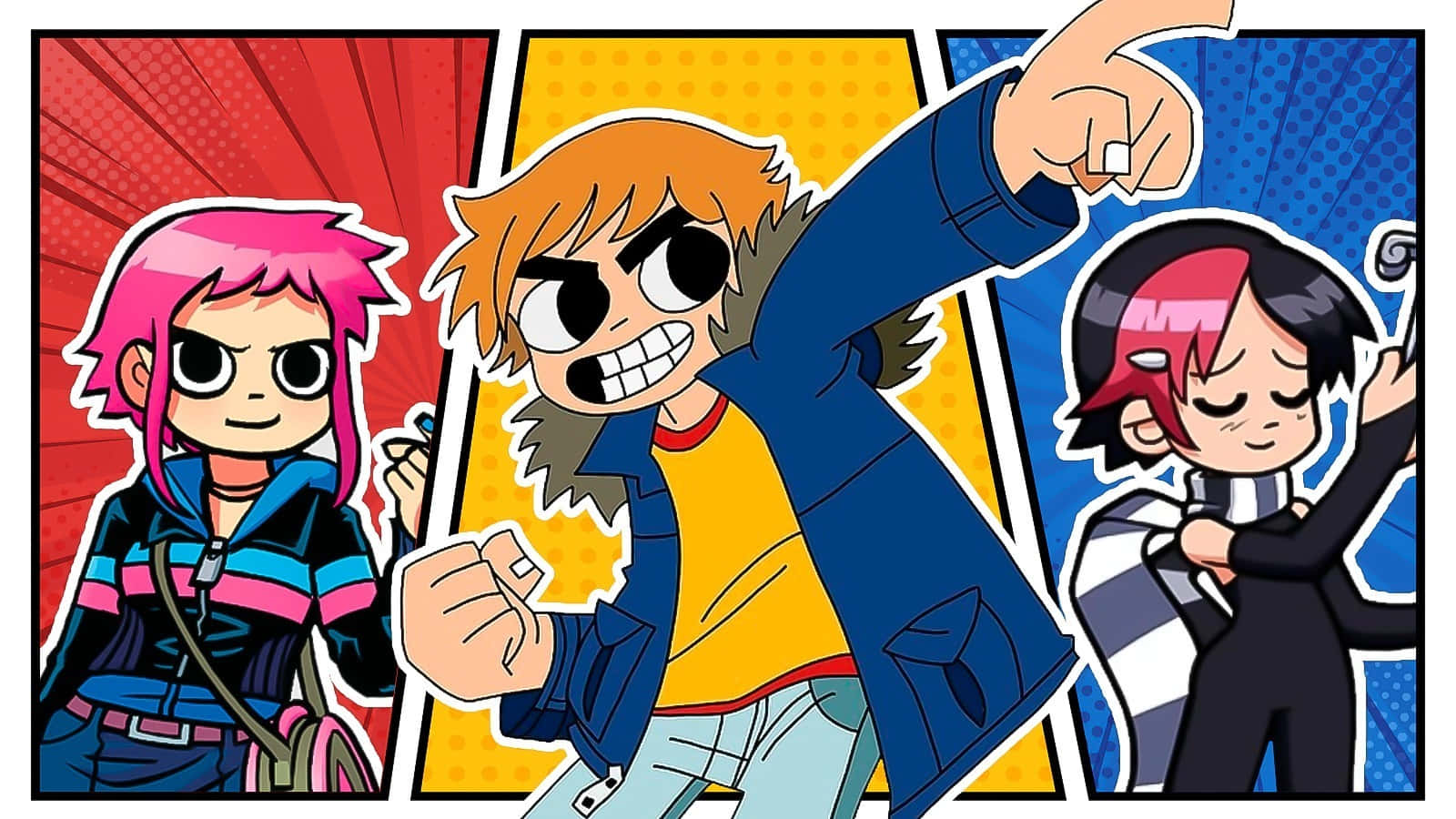 Scott Pilgrim, comic characters, anime-style, HD Desktop Wallpaper