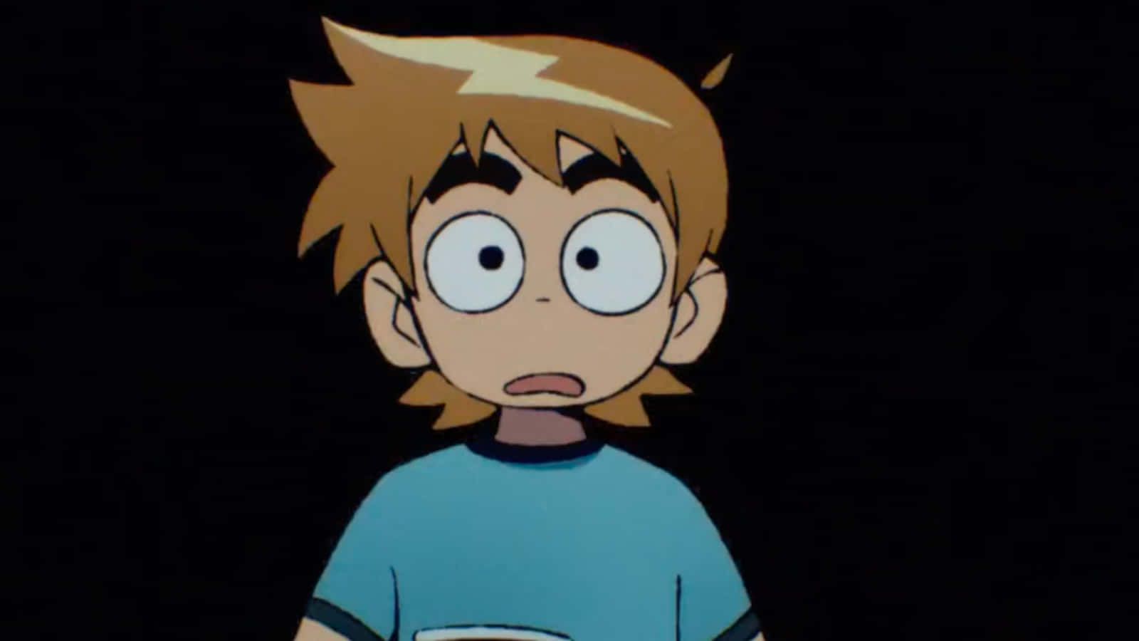 Scott Pilgrim, spiky blonde hair, wide eyes, HD Desktop Wallpaper