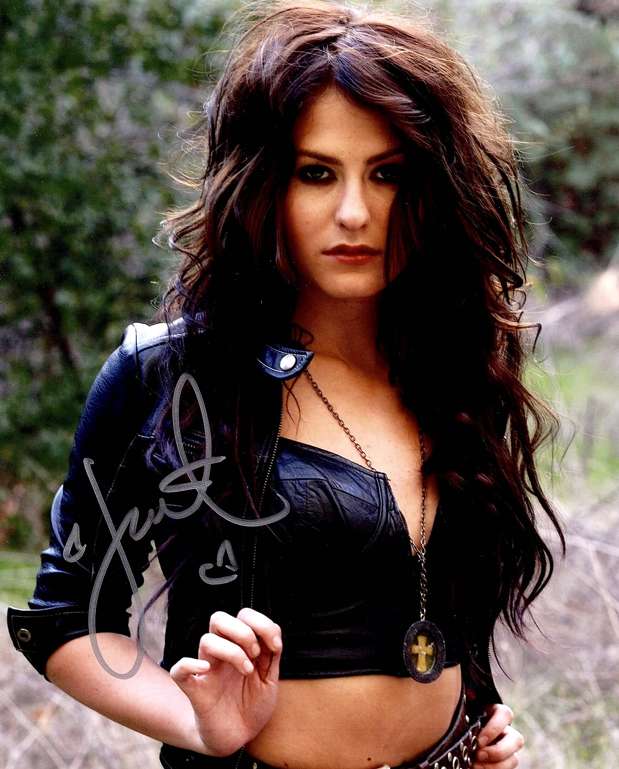 Scout Taylor-Compton, long hair, black leather jacket, Full HD Phone Wallpaper