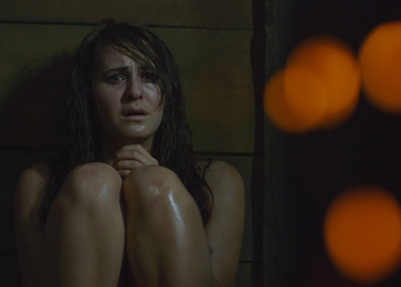Scout Taylor-Compton, wet hair, wooden wall, HD Desktop Wallpaper