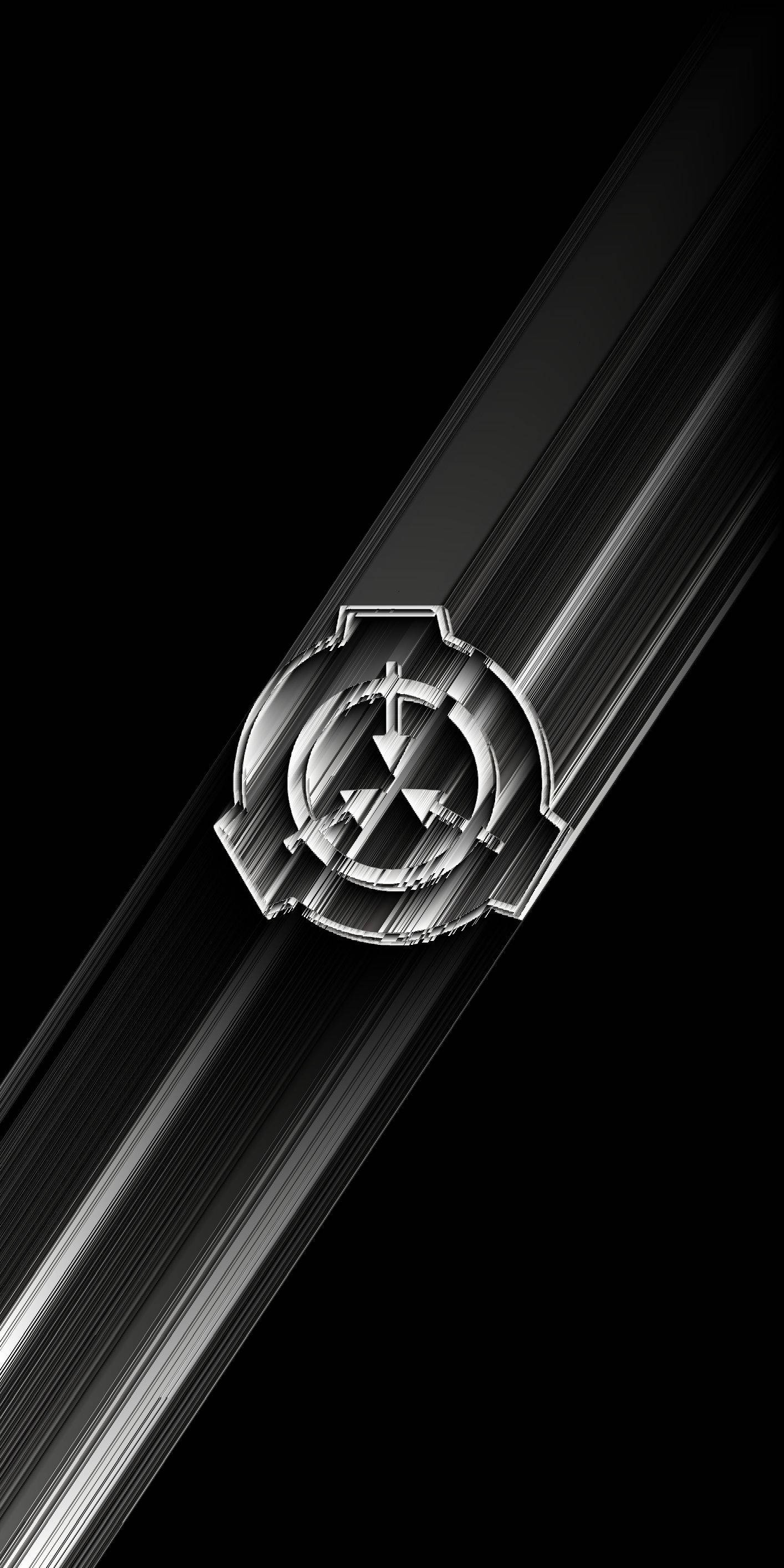 SCP, white, sleek silver emblem, 2K Phone Wallpaper