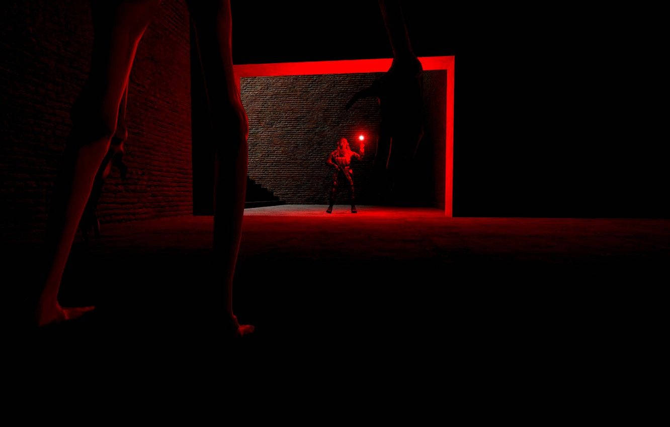 dazzling red, SCP, red light, HD Desktop Wallpaper