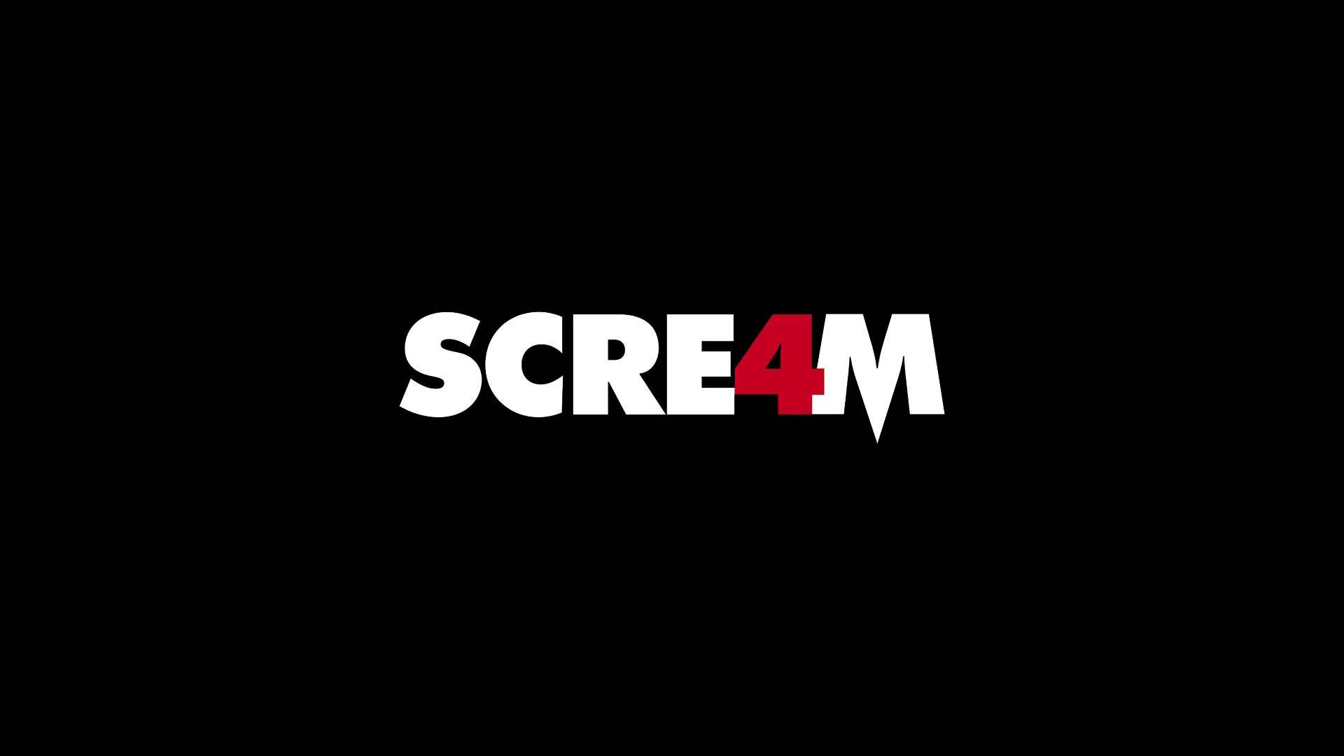 Scream 4, white, red, Full HD Desktop Wallpaper