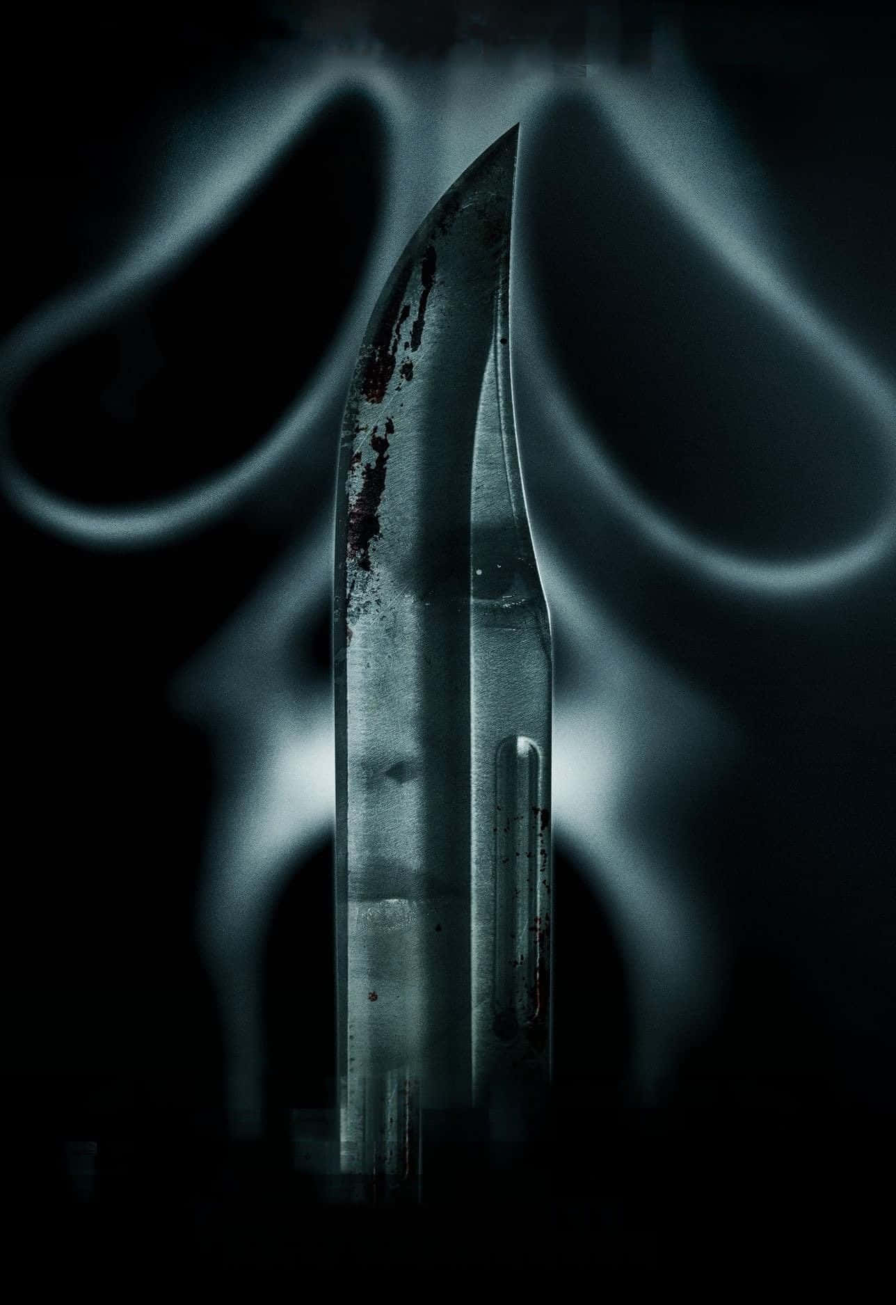 Scream Ghostface, Hunting Knife, ghostly screaming face silhouette, HD Phone Wallpaper