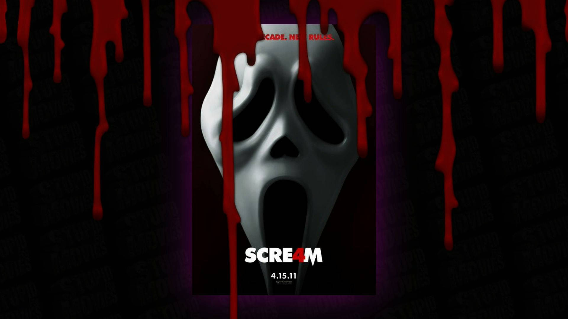 Scream, ghostface mask, red blood, Full HD Desktop Wallpaper