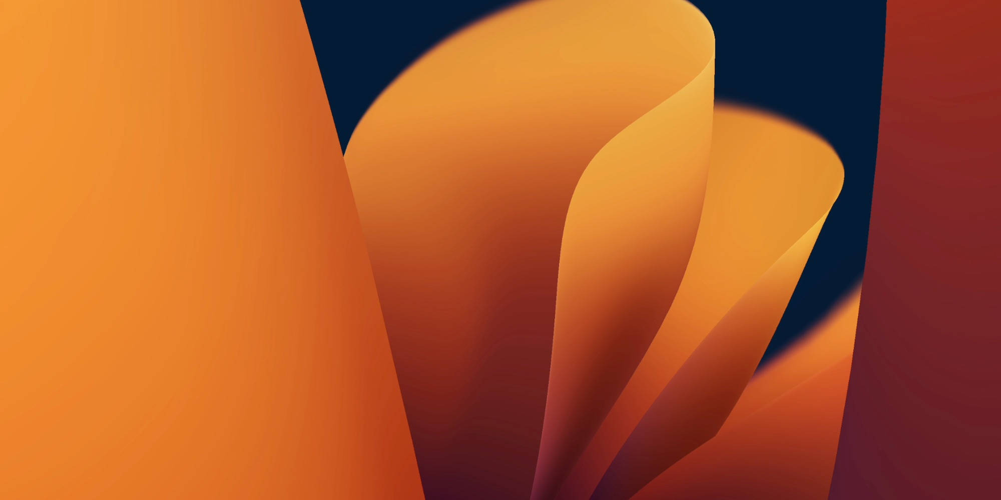macOS Ventura, abstract figure, orange, Full HD Desktop Wallpaper