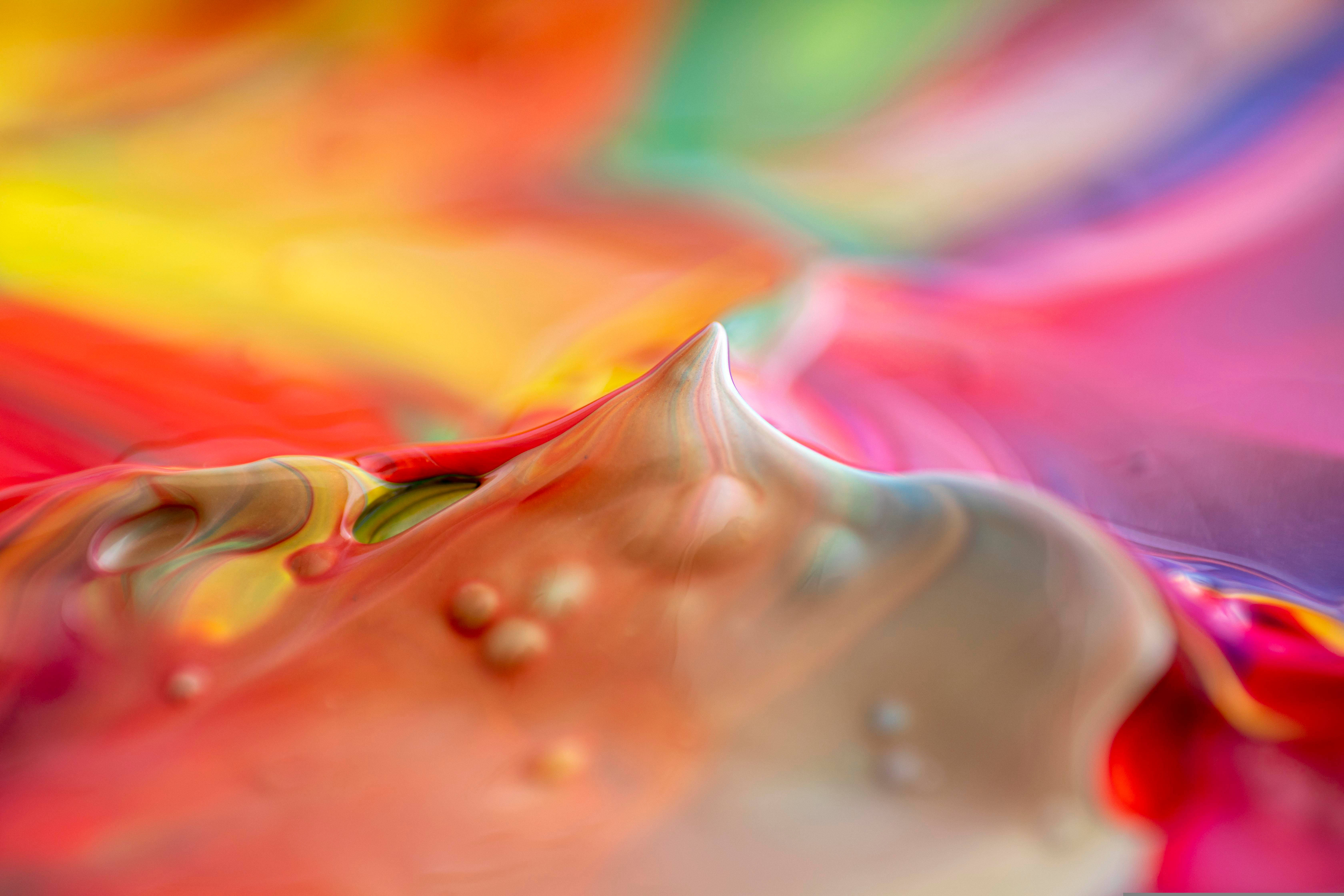 Colorful Paint Mixture, swirling colors, fluid abstract pattern, 5K Desktop Wallpaper