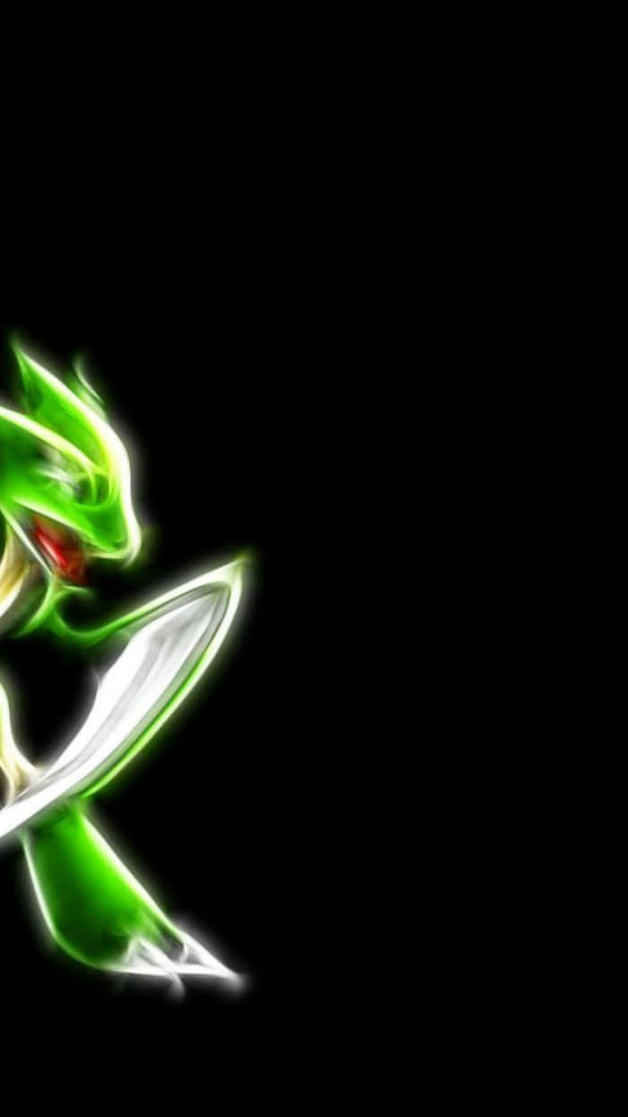 Scyther, glowing green, red eyes, SD Phone Wallpaper