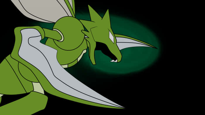 Scyther, white eyes, fighting, SD Desktop Wallpaper