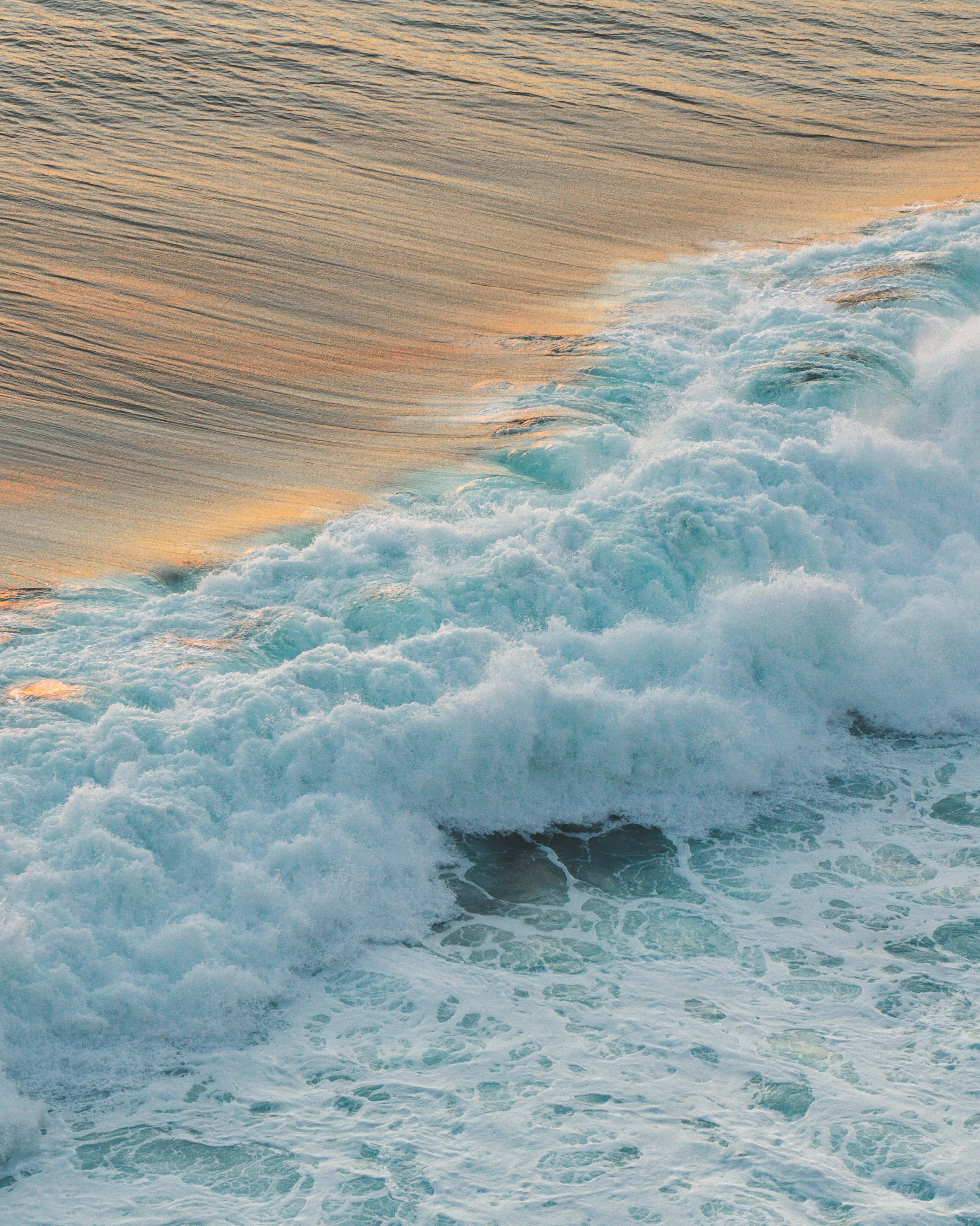 Sea Breeze, sunset, golden light, 2K Phone Wallpaper
