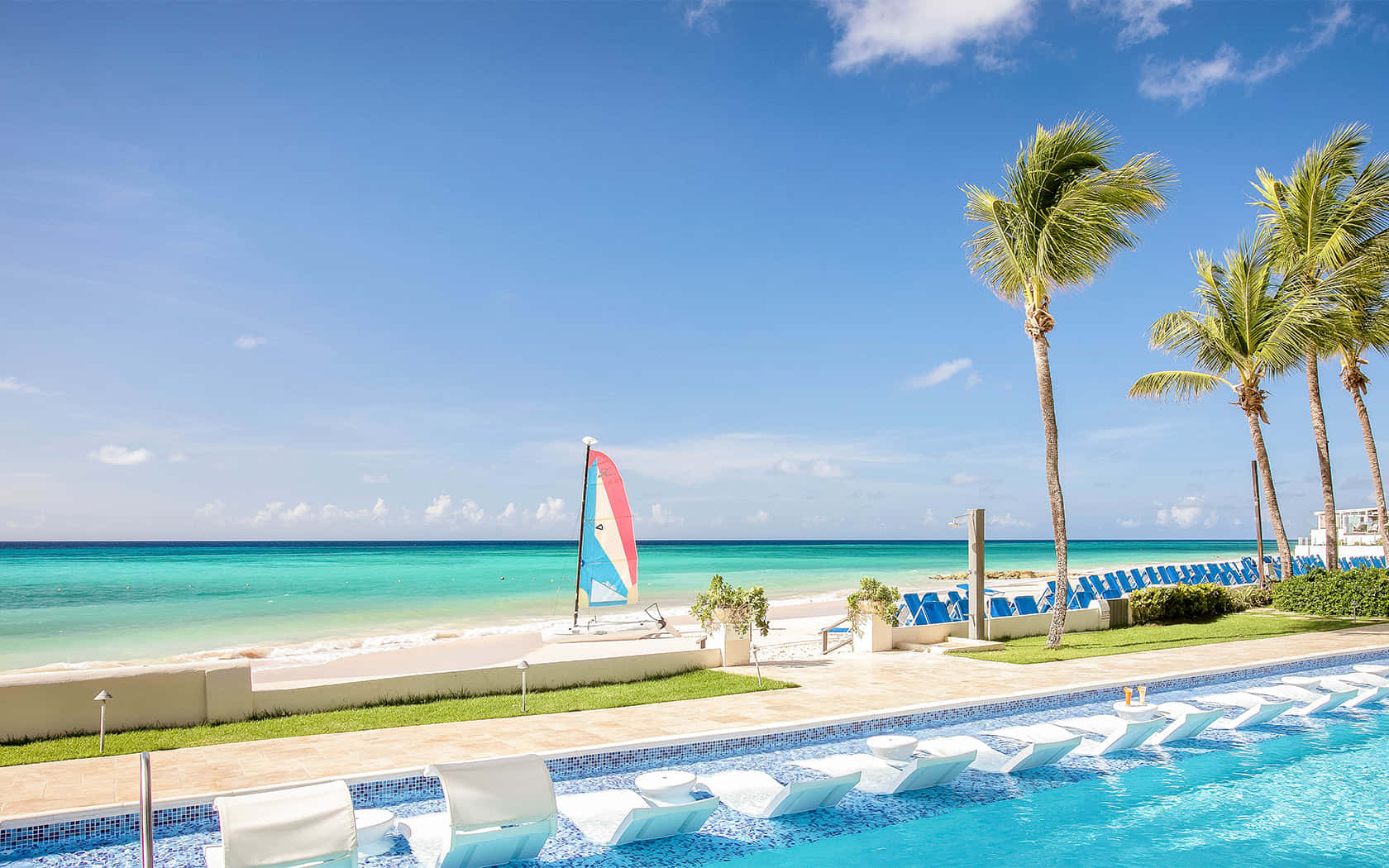 Sea Breeze, 1680 x 1050, resort pool, HD Desktop Wallpaper