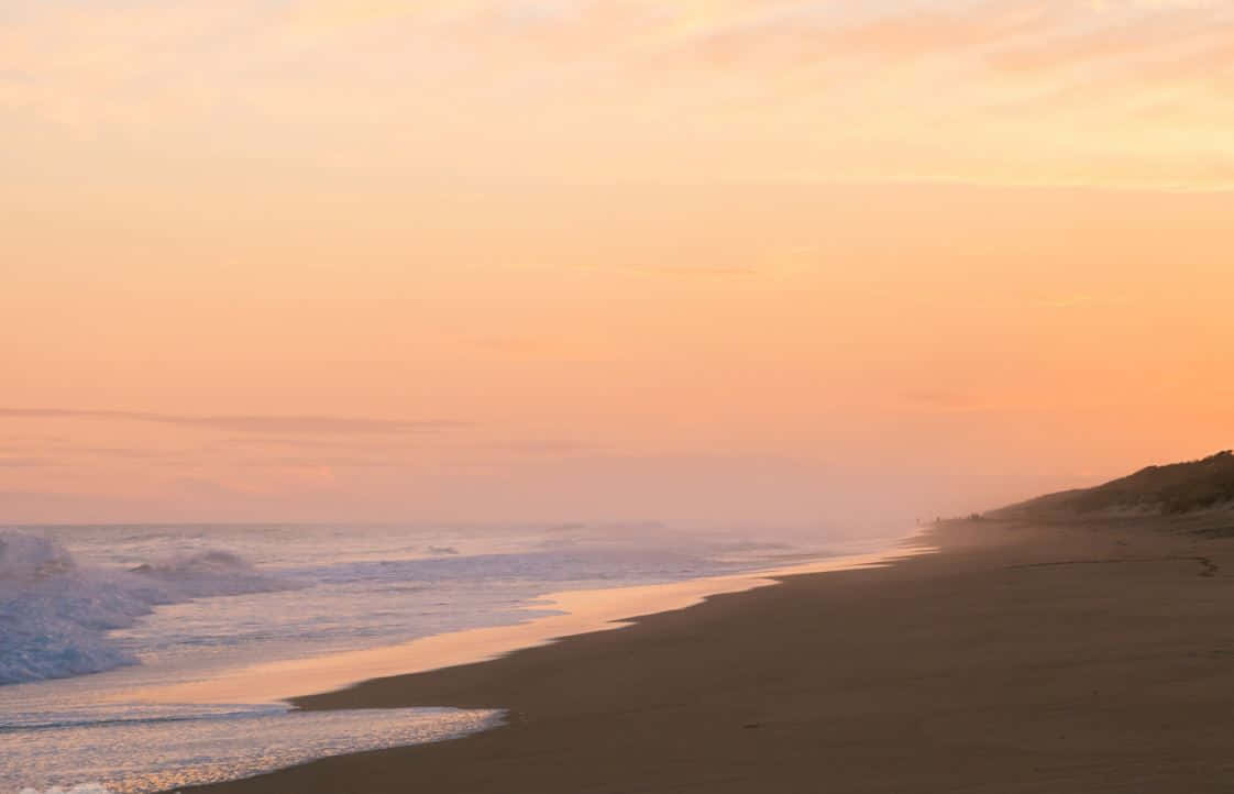Sea Breeze, sunset, warm orange hues, SD Desktop Wallpaper