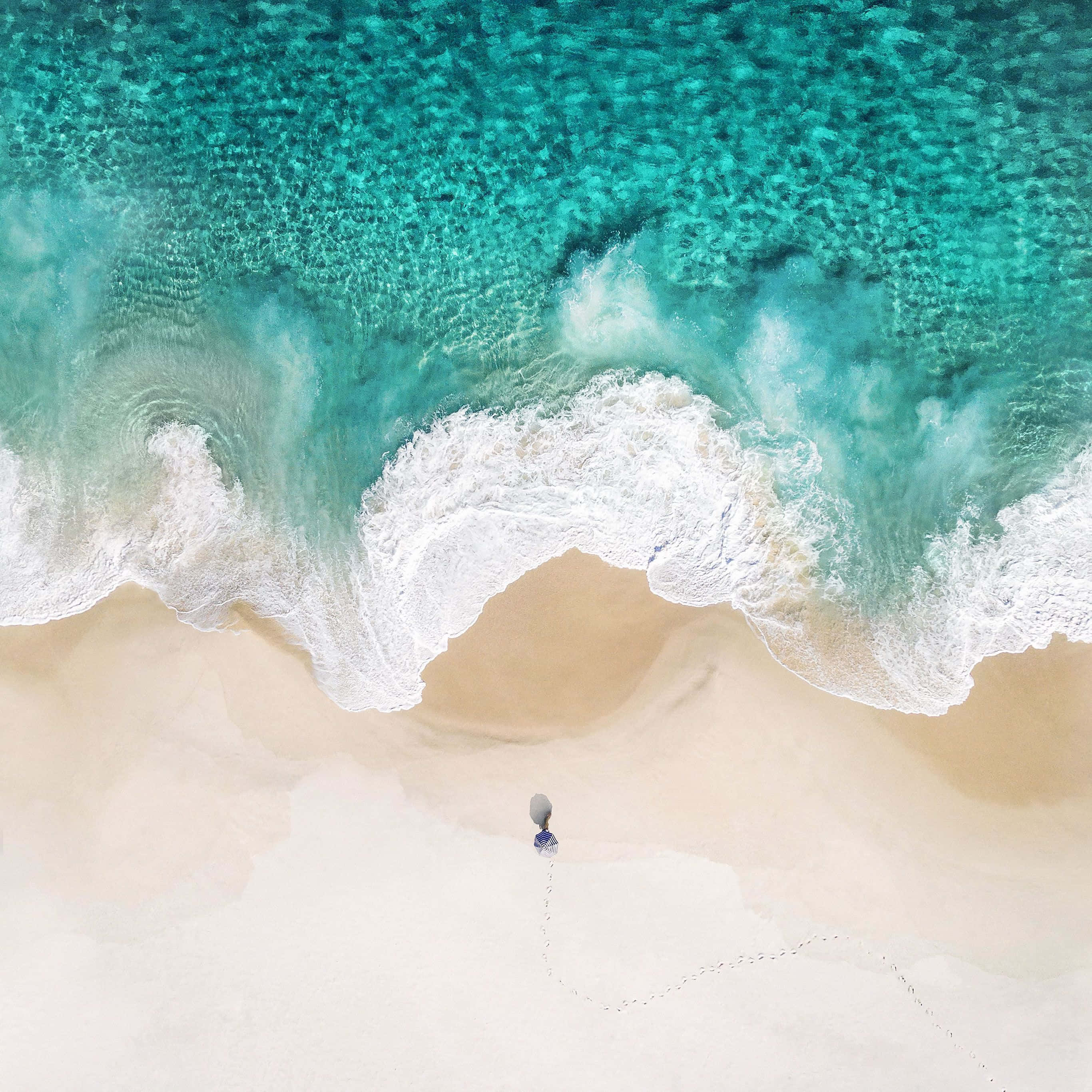 Sea Breeze, 2732 x 2732, pristine white sand, 2K Desktop Wallpaper