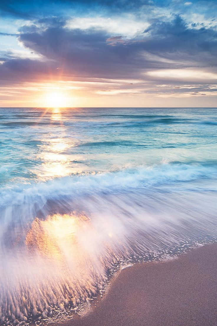 sea, diamond beach, sunset, SD Phone Wallpaper