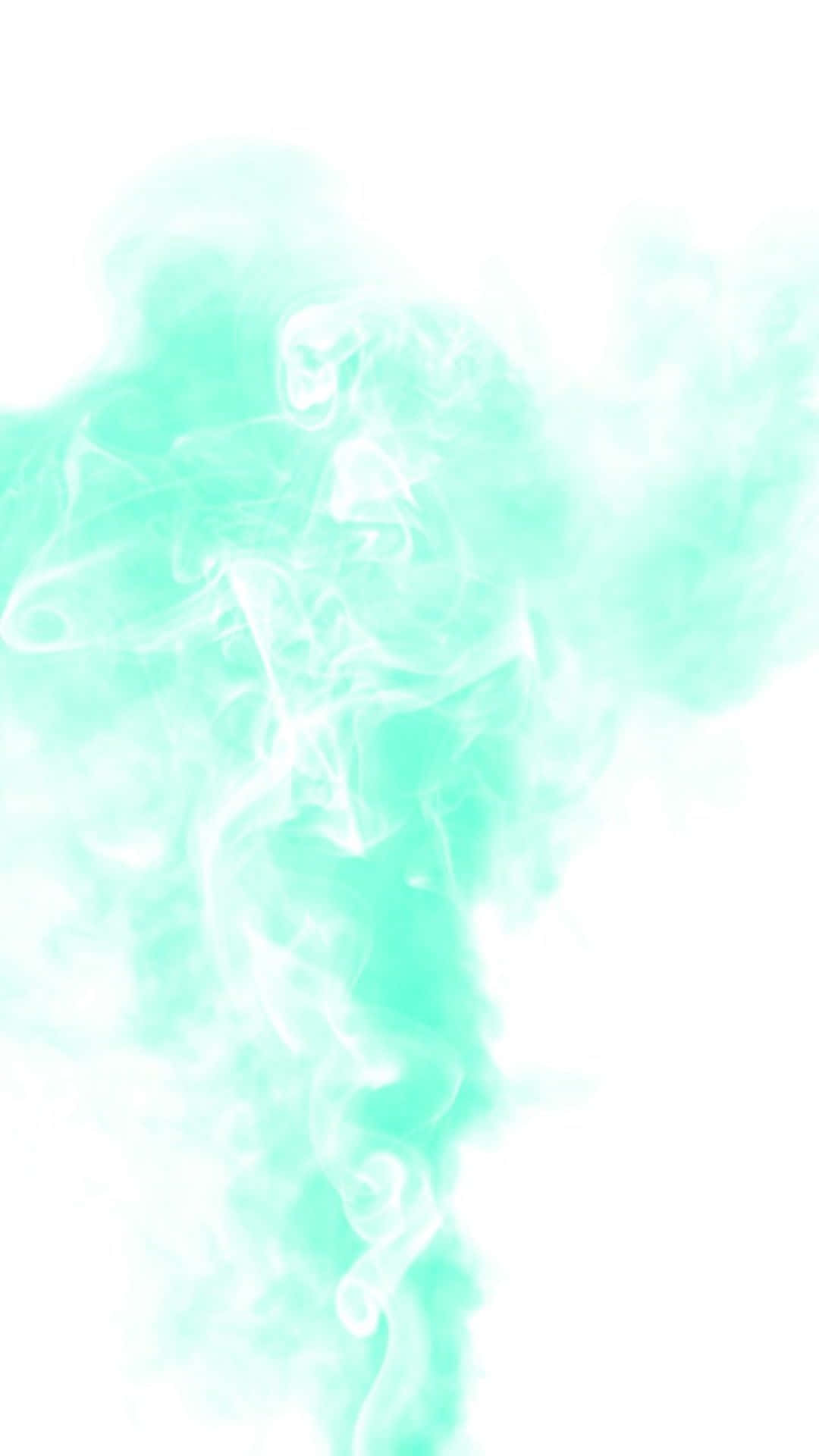 Seafoam Green, turquoise smoke, white background, Full HD Phone Wallpaper