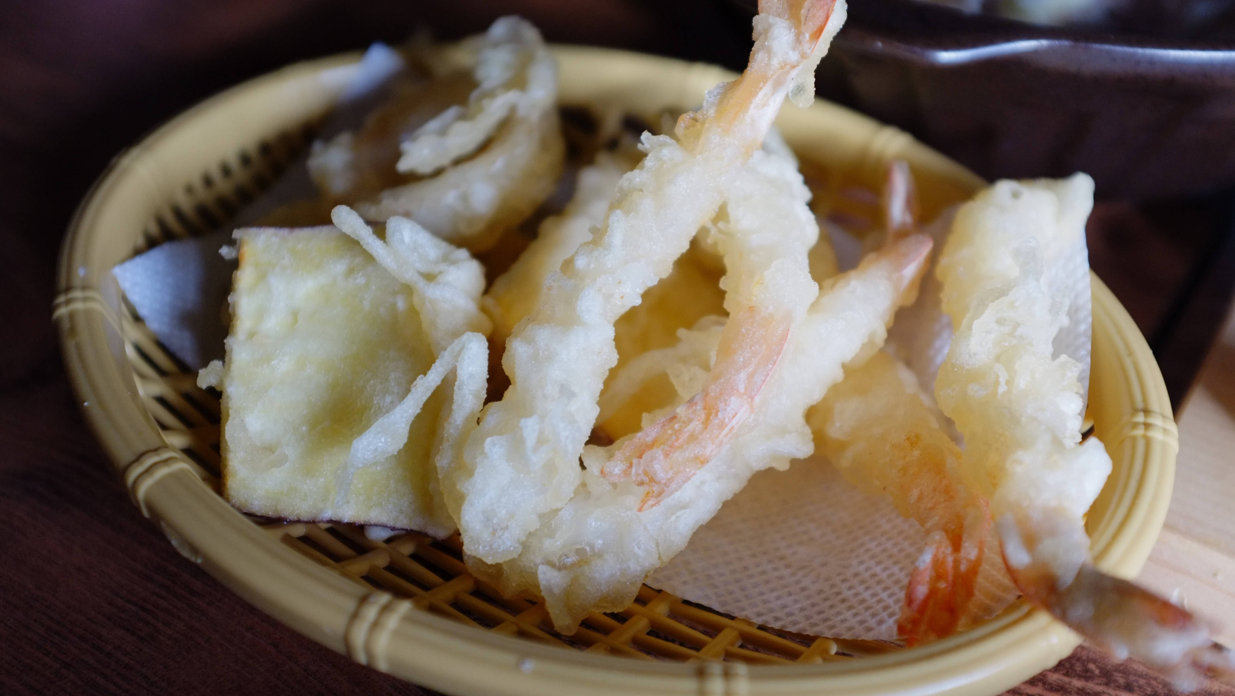 white batter tempura, crispy golden tempura, shrimp, 4K Desktop Wallpaper