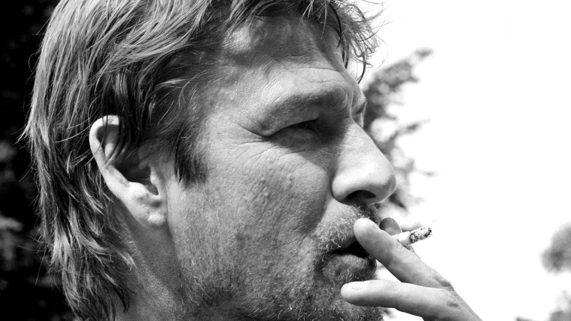 Sean Bean, smoking, close-up, Full HD Desktop Wallpaper