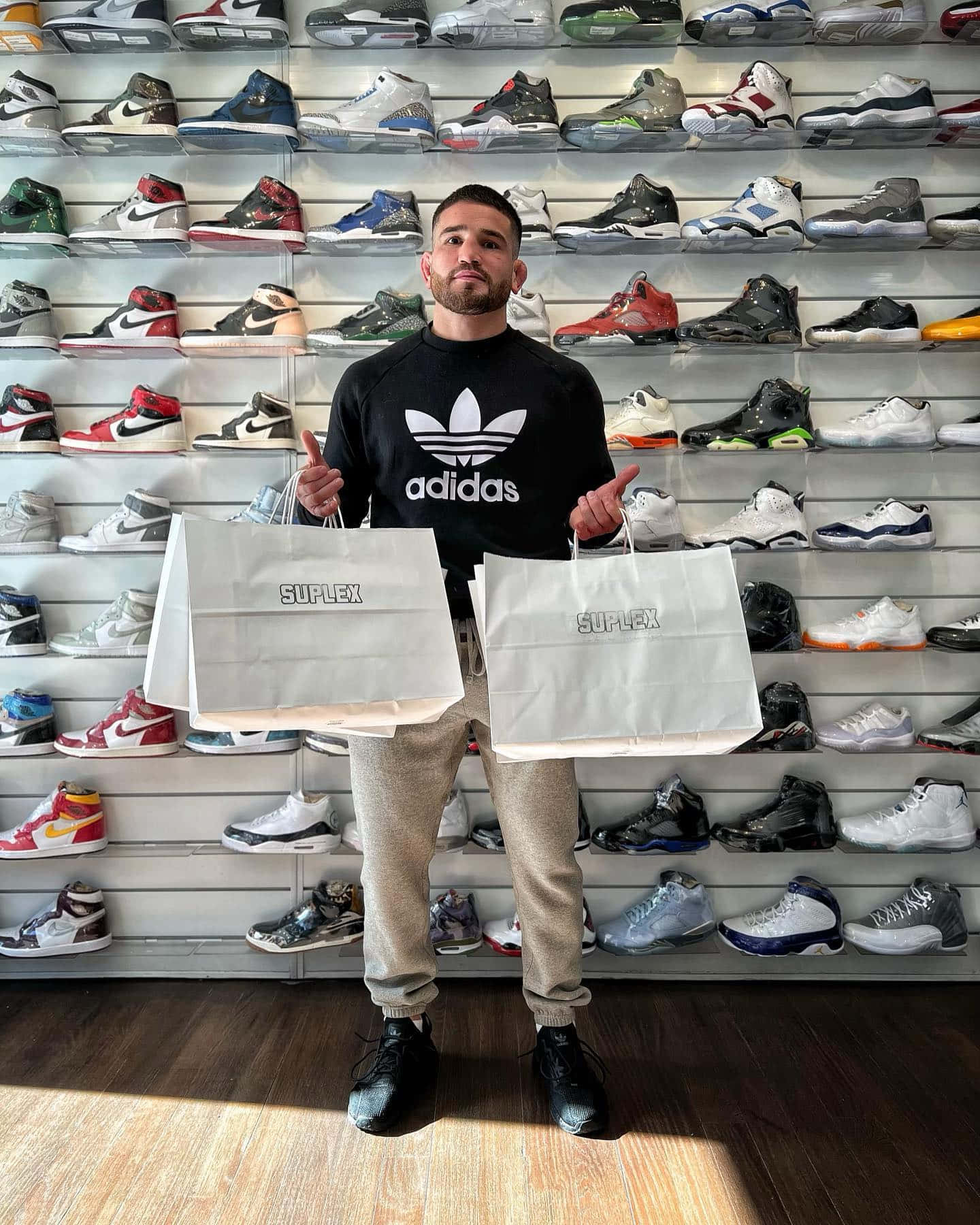 Sean Brady, Suplex sneakers, adidas sweatshirt, HD Phone Wallpaper