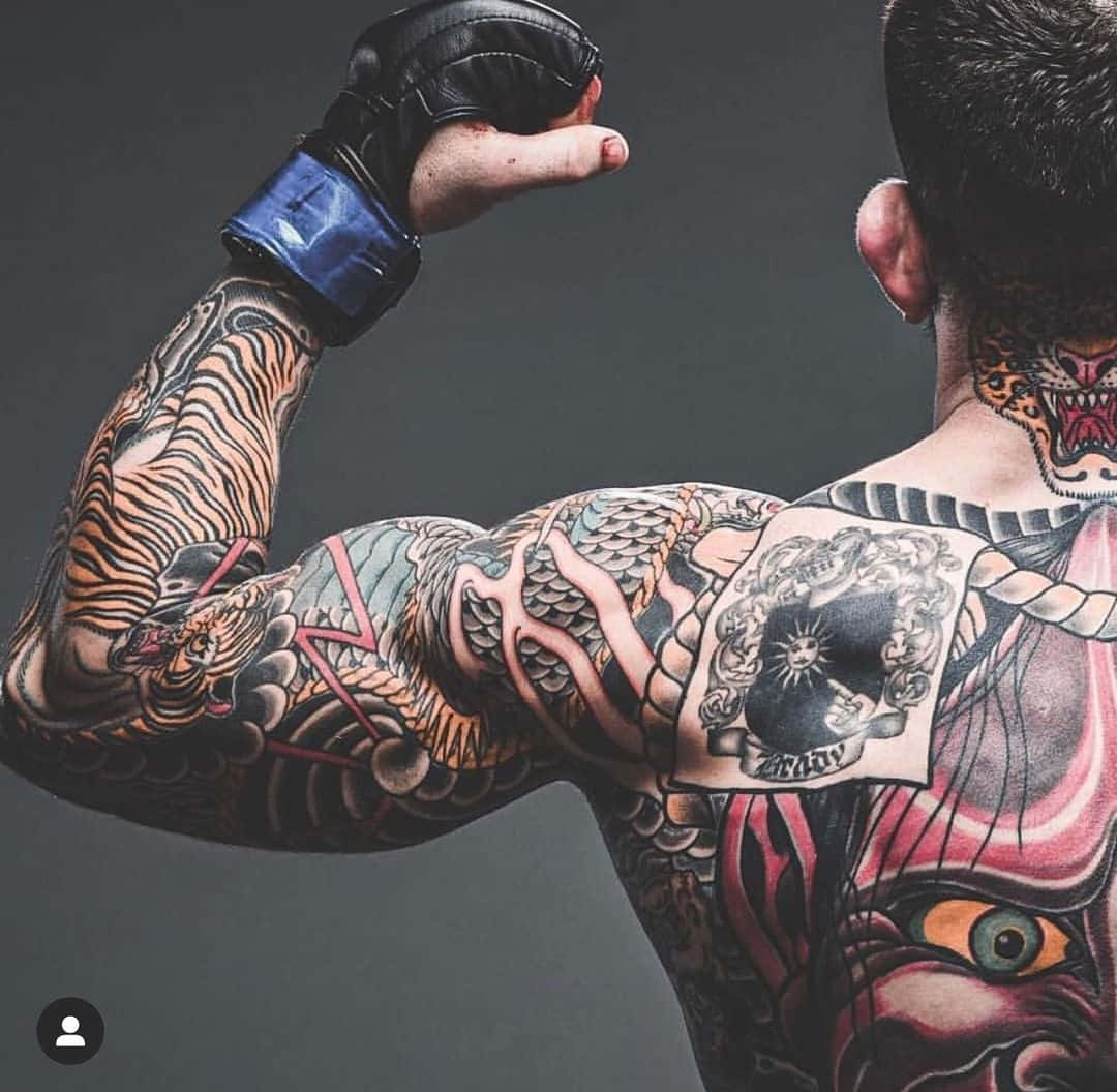 Sean Brady, back tattoos, left side, SD Desktop Wallpaper