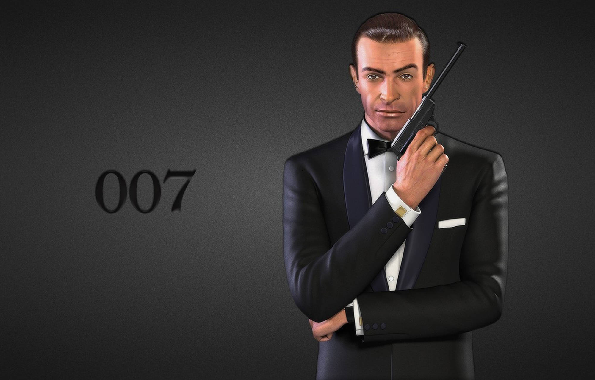 Sean Connery, 007, black tuxedo, Full HD Desktop Wallpaper