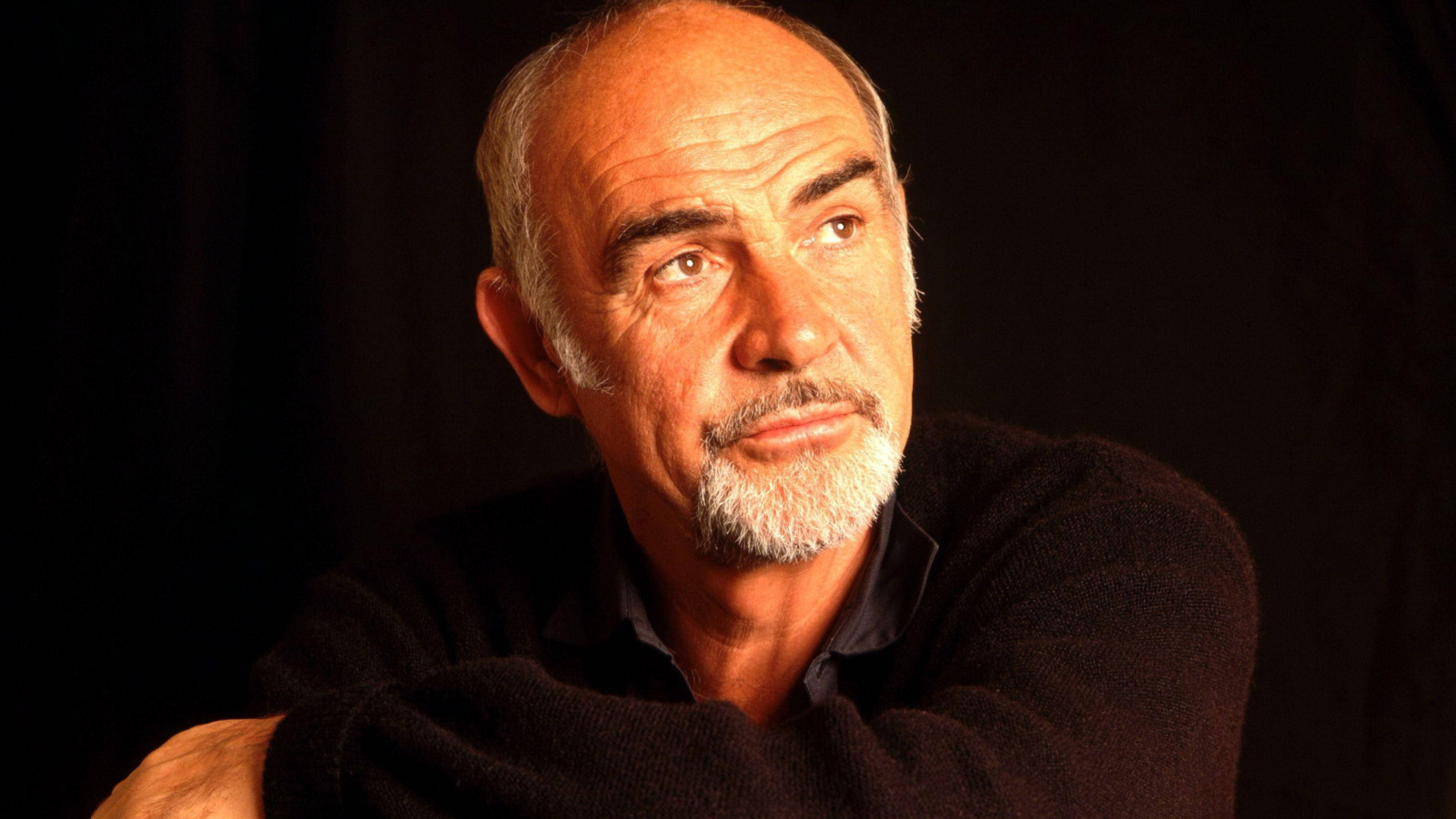 Sean Connery, balding man, white beard, 4K Desktop Wallpaper