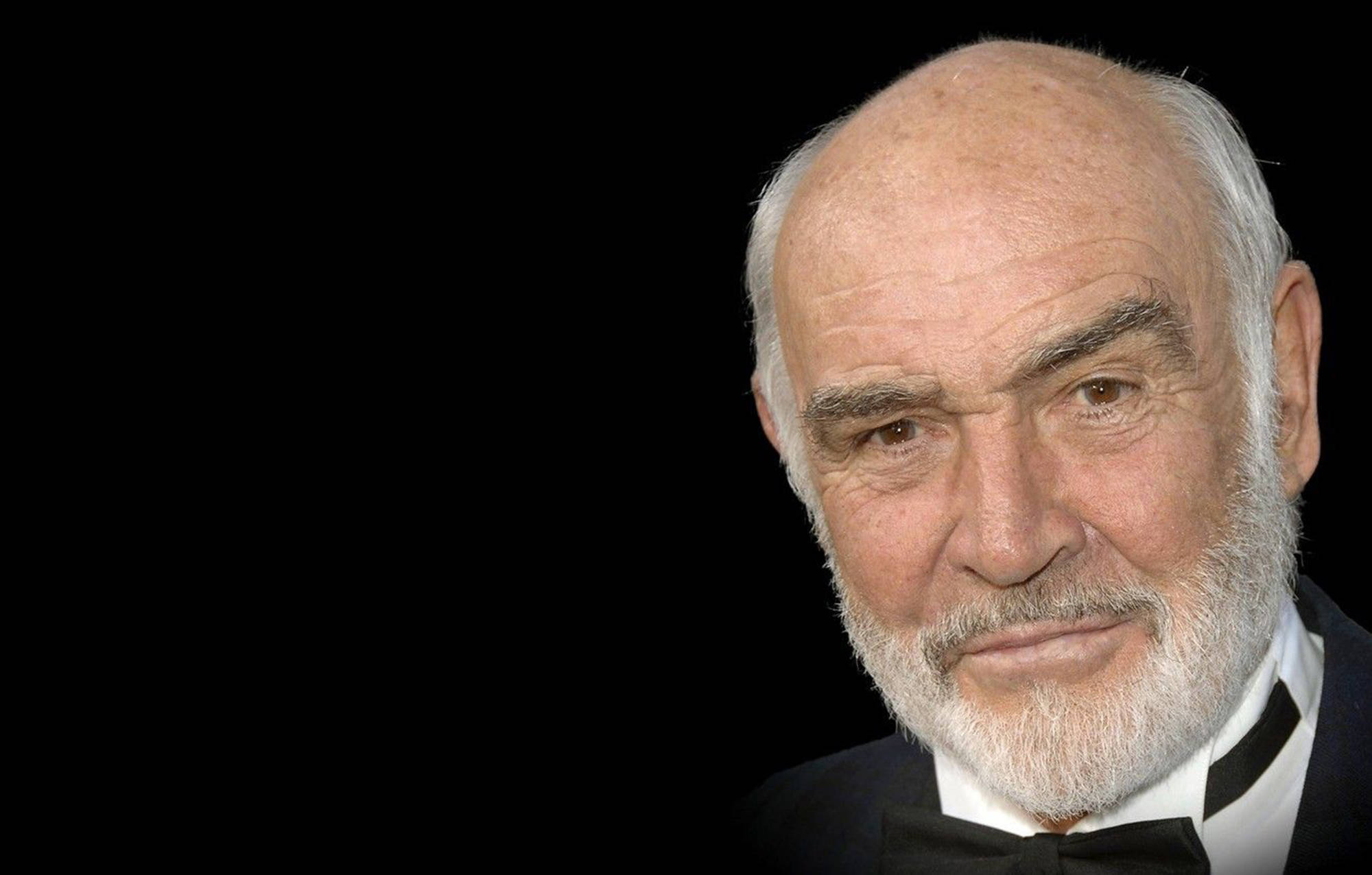 Sean Connery, white beard, intense gaze, Full HD Desktop Wallpaper