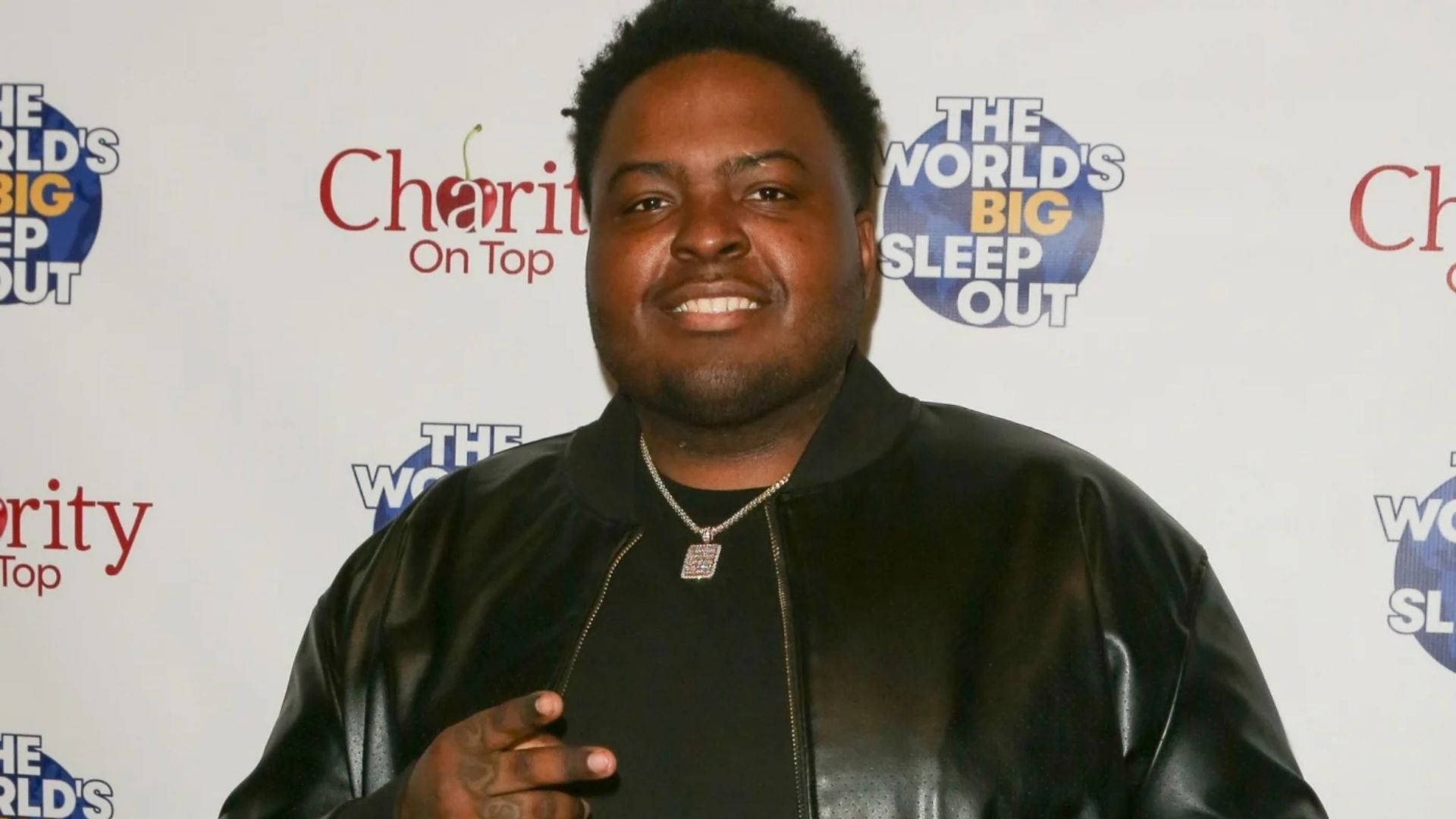 Sean Kingston, black leather jacket, charity event, Full HD Desktop Wallpaper