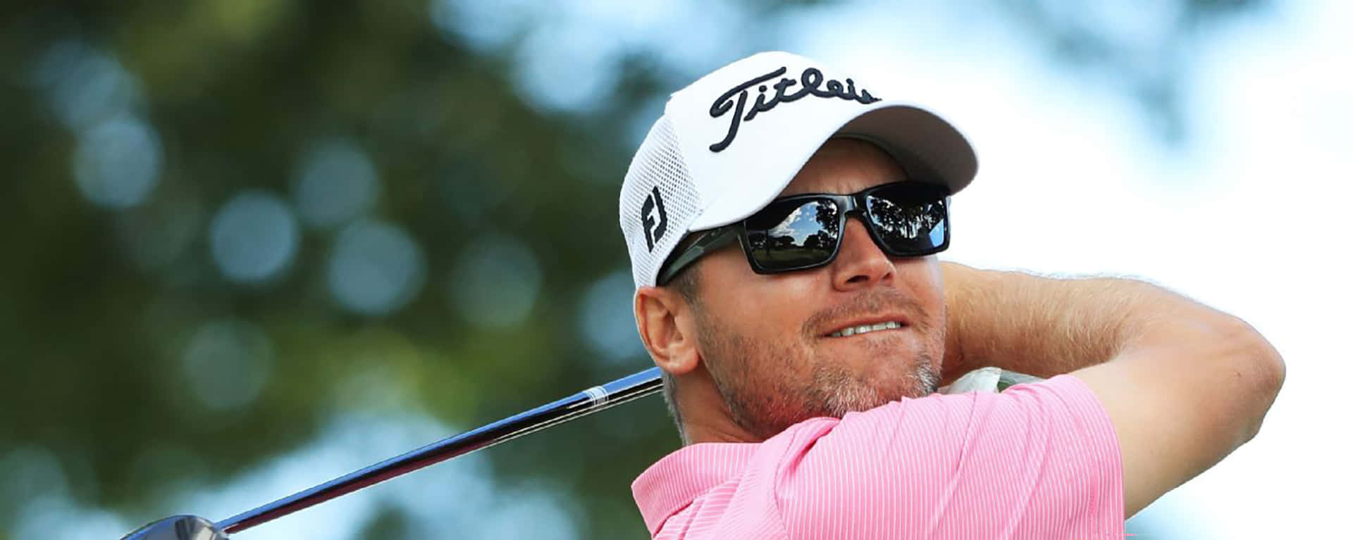 Sean O'hair, pink shirt, white cap, Full HD Desktop Wallpaper