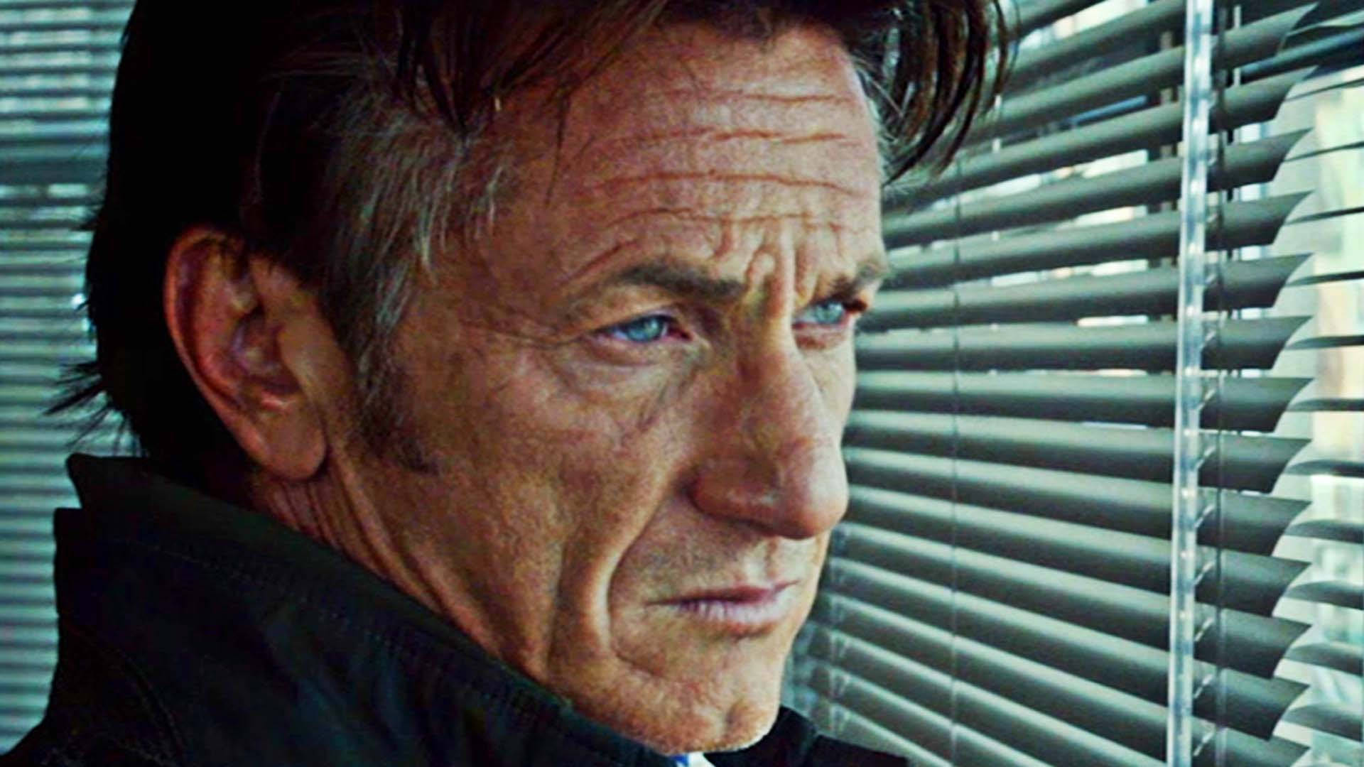 Sean Penn, piercing blue eyes, horizontal blinds, Full HD Desktop Wallpaper