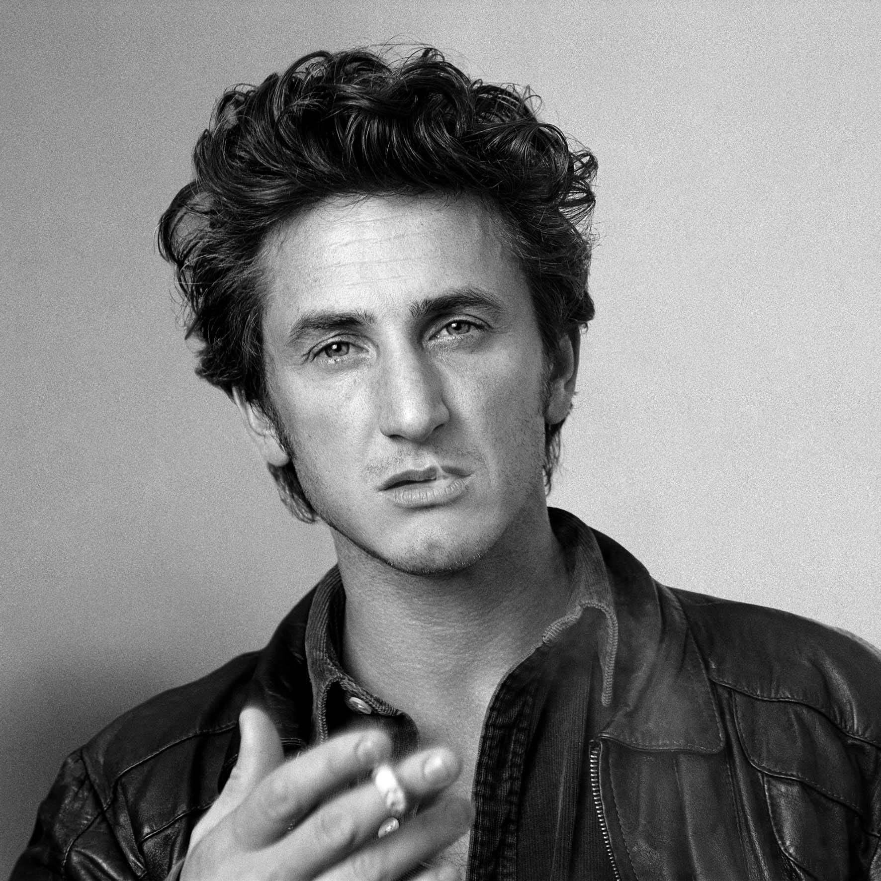 Sean Penn, tousled hair, cigarette, HD Desktop Wallpaper
